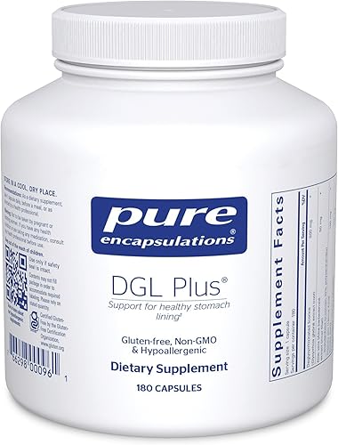 Miniatura 8 de Pure Encapsulations DGL Plus - Suplementos de salud intestinal para hombres y mujeres, con raíz de malvavisco, extracto de aloe vera y corteza