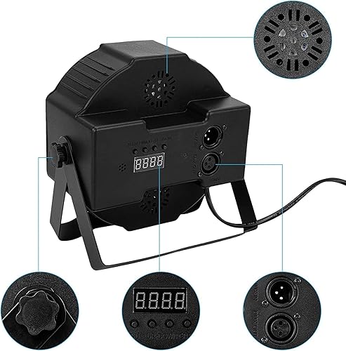 Miniatura 5 de Litake - Luces Par de DJ, RGB 36 LED, luces de escenario activadas por sonido, luces LED ascendentes controladas por control remoto y DMX, 7 modos