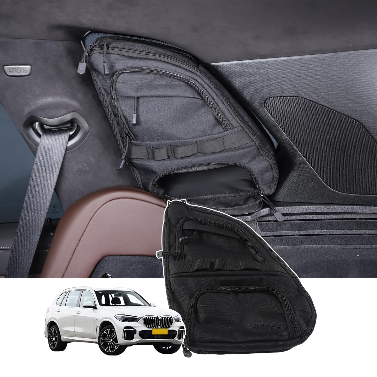 Organiseur coffre voiture X5 G05 2019-2023 sac rangement droit
