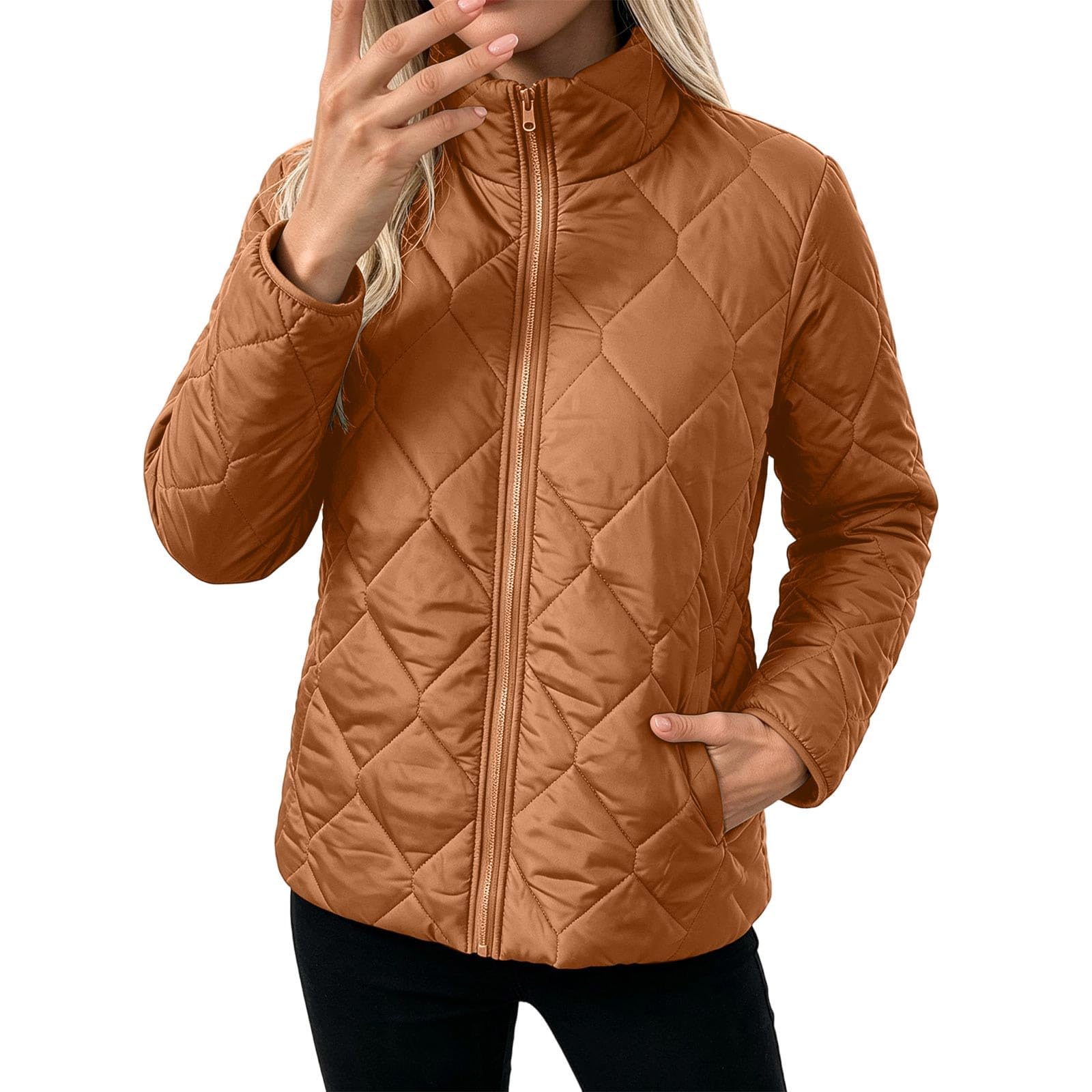 Generisch Winterjacke Damen Warm Steppjacke Leichte Winter Übergangsjacke