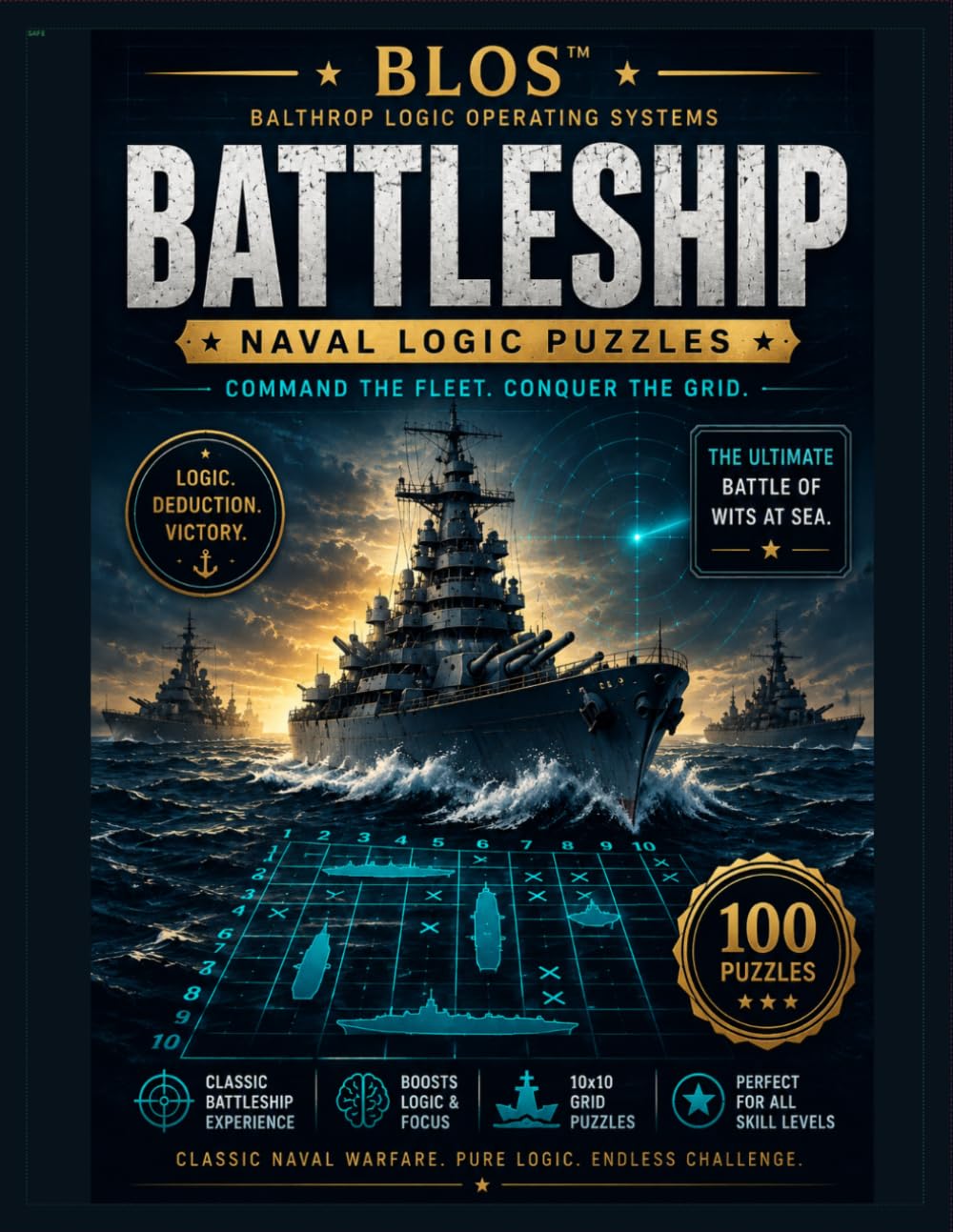 BLOS Battleship™: Naval Logic Puzzles: Command the Fleet. Conquer the Grid.
