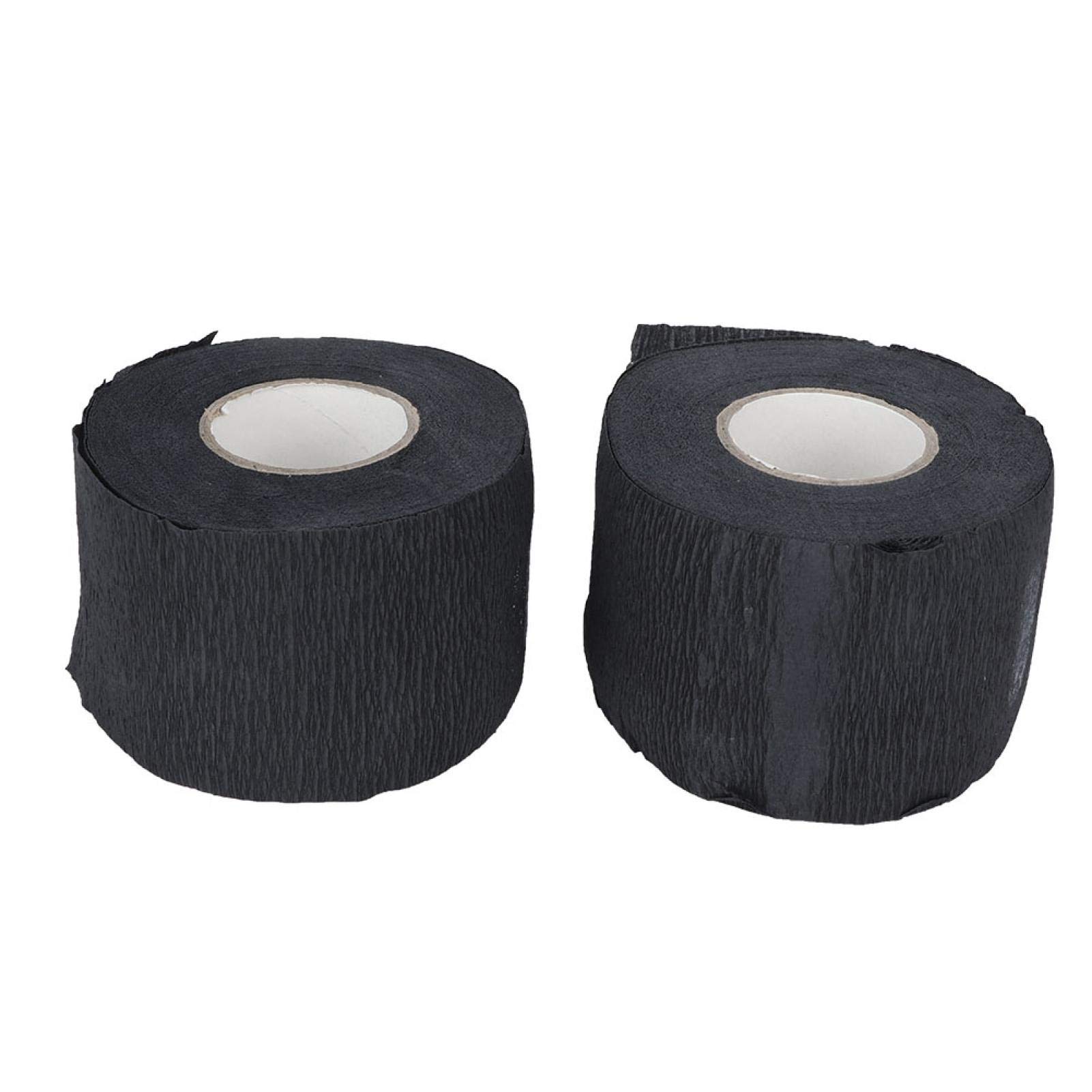 Tiras de papel desechables negras para el cuello del peluquero, tiras desechables para el cuello Papel elástico para peluquería profesional Peluquería para el corte de lavado del cabello en el salón