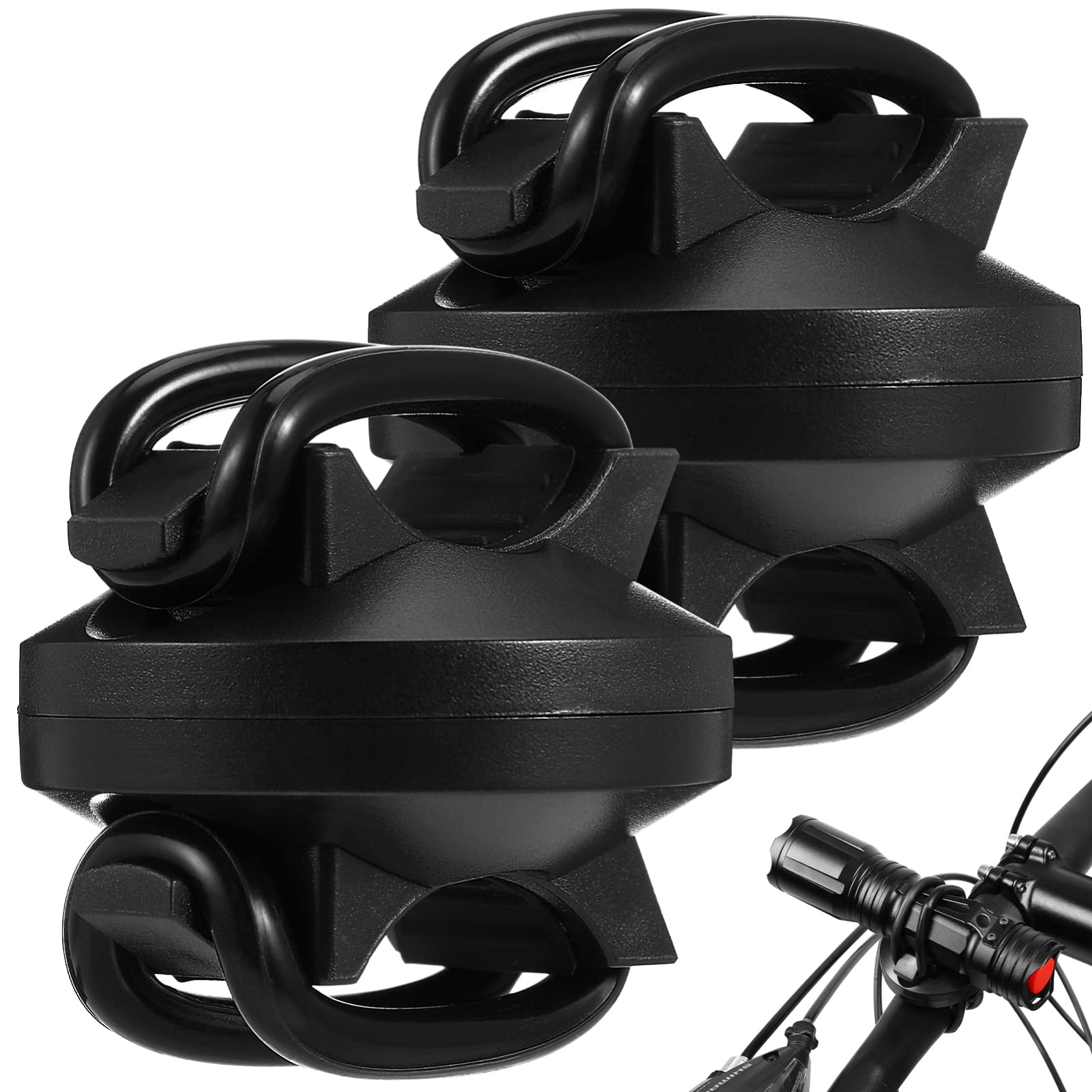 VANZACK Bike Flashlight Holder Mount Universal Bike Flashlight Mount Bracket 360° Rotation Scratch- for Camping