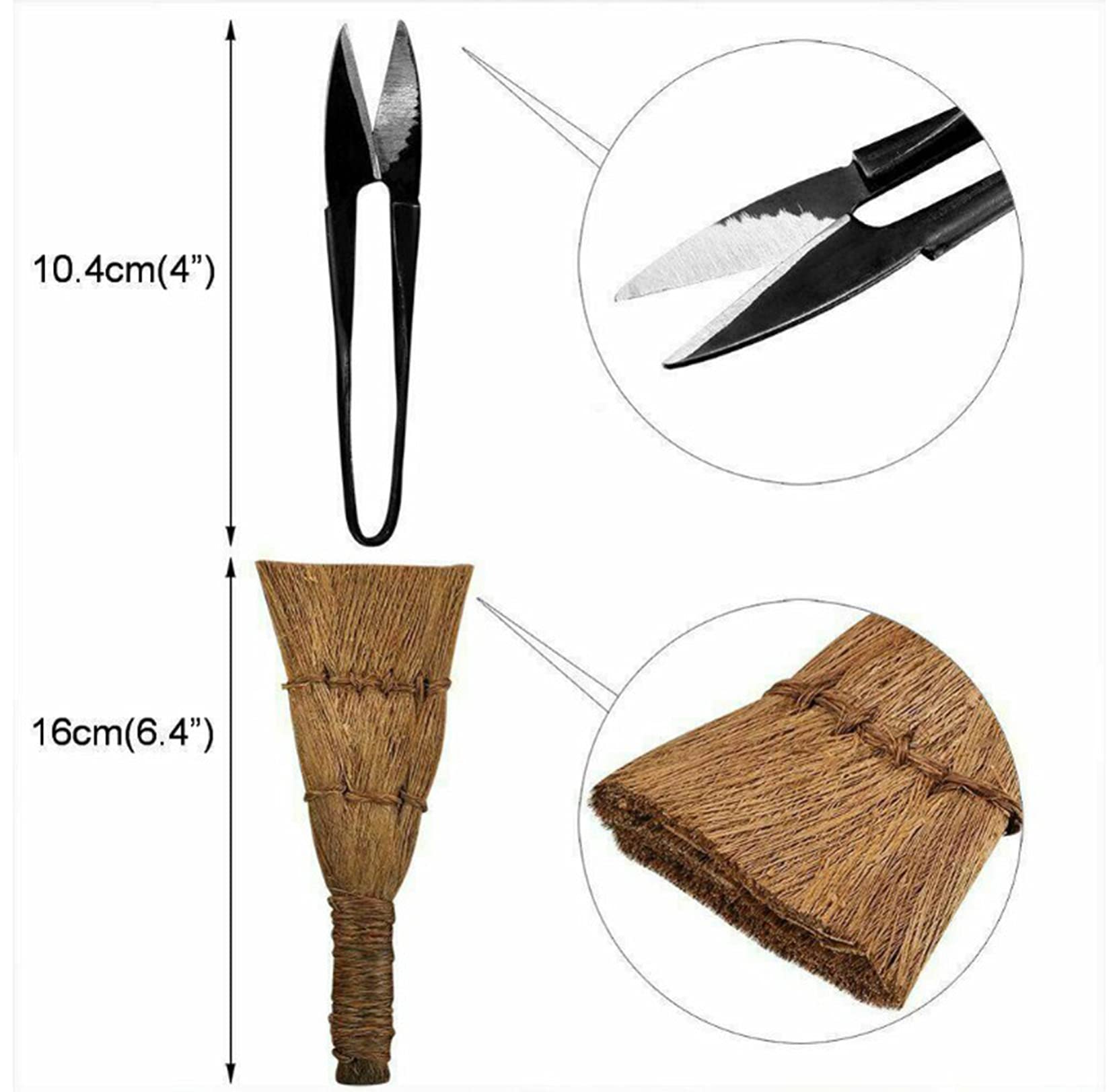 Set di Attrezzi per Bonsai, Professionale 15 Pezzi Pinze per Taglio a Forbici in Acciaio Inossidabile Set di Utensili per Giardinaggio con Foglia di germoglio, set di cesoia in acciaio al carbonio