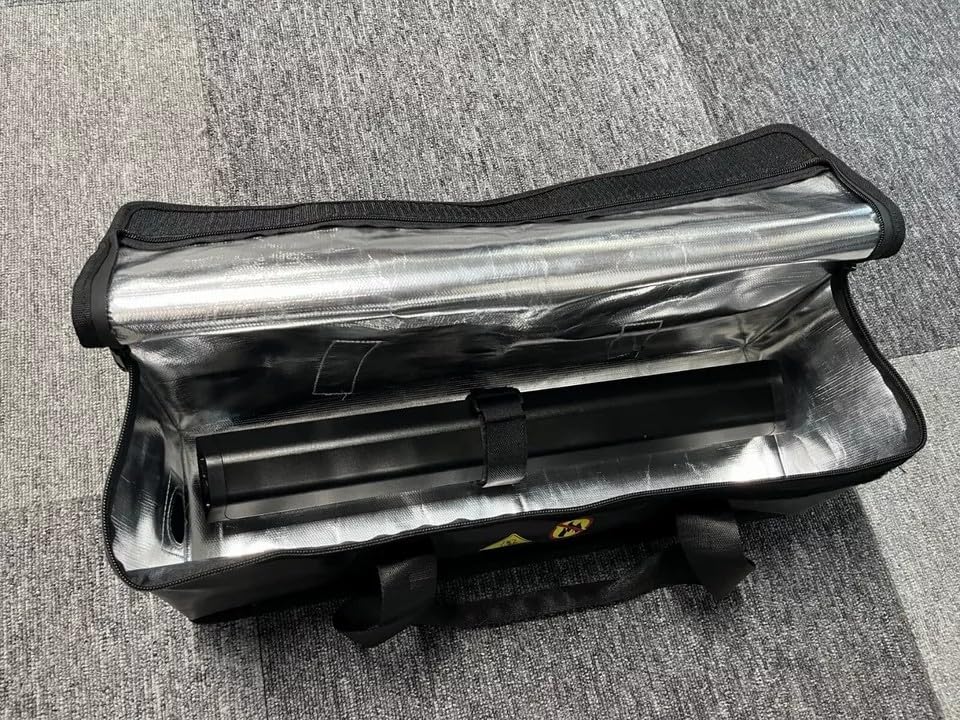 Ebike Akku Tasche Feuerfest,Wasserdicht,Explosionssicher Lithium Akku Tasche Zum Aufladen,Transportieren,Lagern Es kann bis zu 49 * 15 * 15 cm Aufnehmen