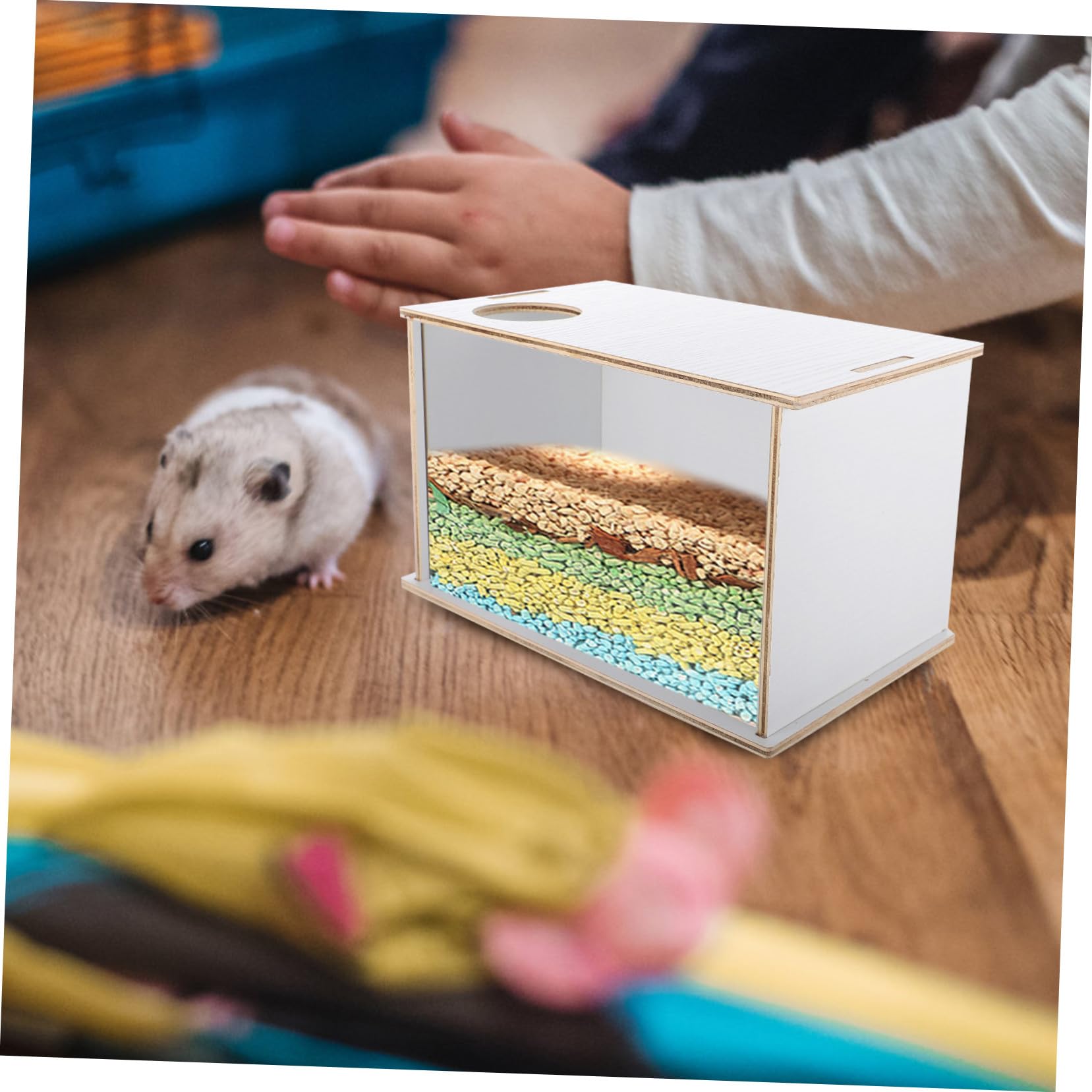 Abaodam Multifunktions Sandbad für Hamster und Chinchillas, Dekorativ