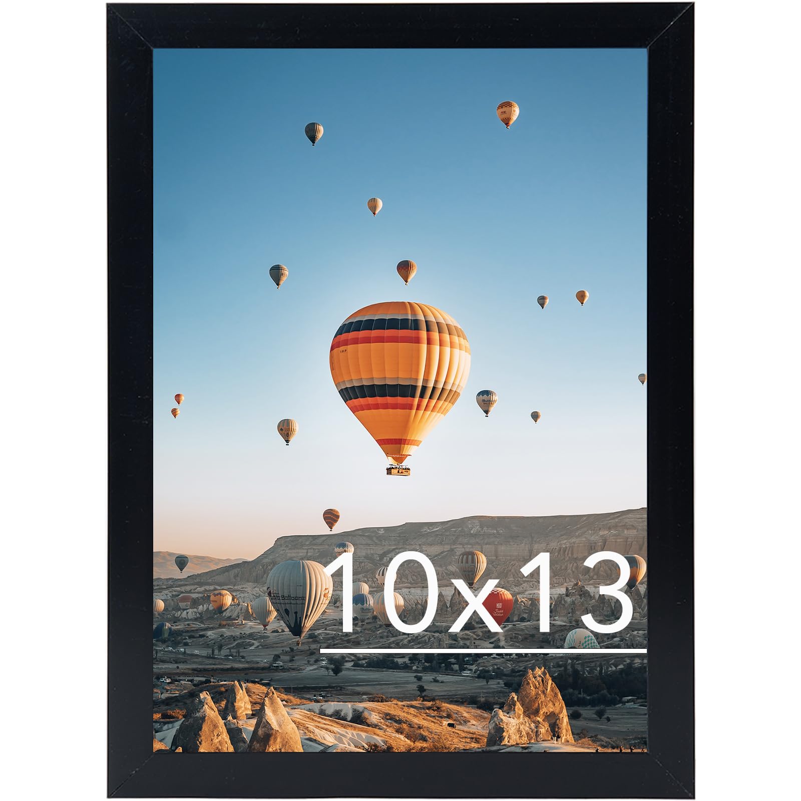 JCJMY 10x13 Picture Frame Black for Wall Hanging, Wall Mounting Horizontally or Vertically, 10 x 13 Wall Gallery Poster Photo Frame with Shatter Resistant Plexiglass, Black โ image 1