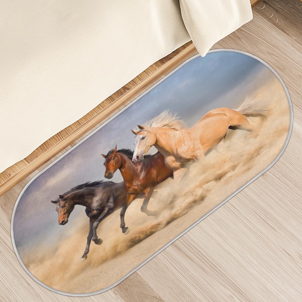 Tapis de cuisine antidérapant Run Horse pour embellir votre intérieur