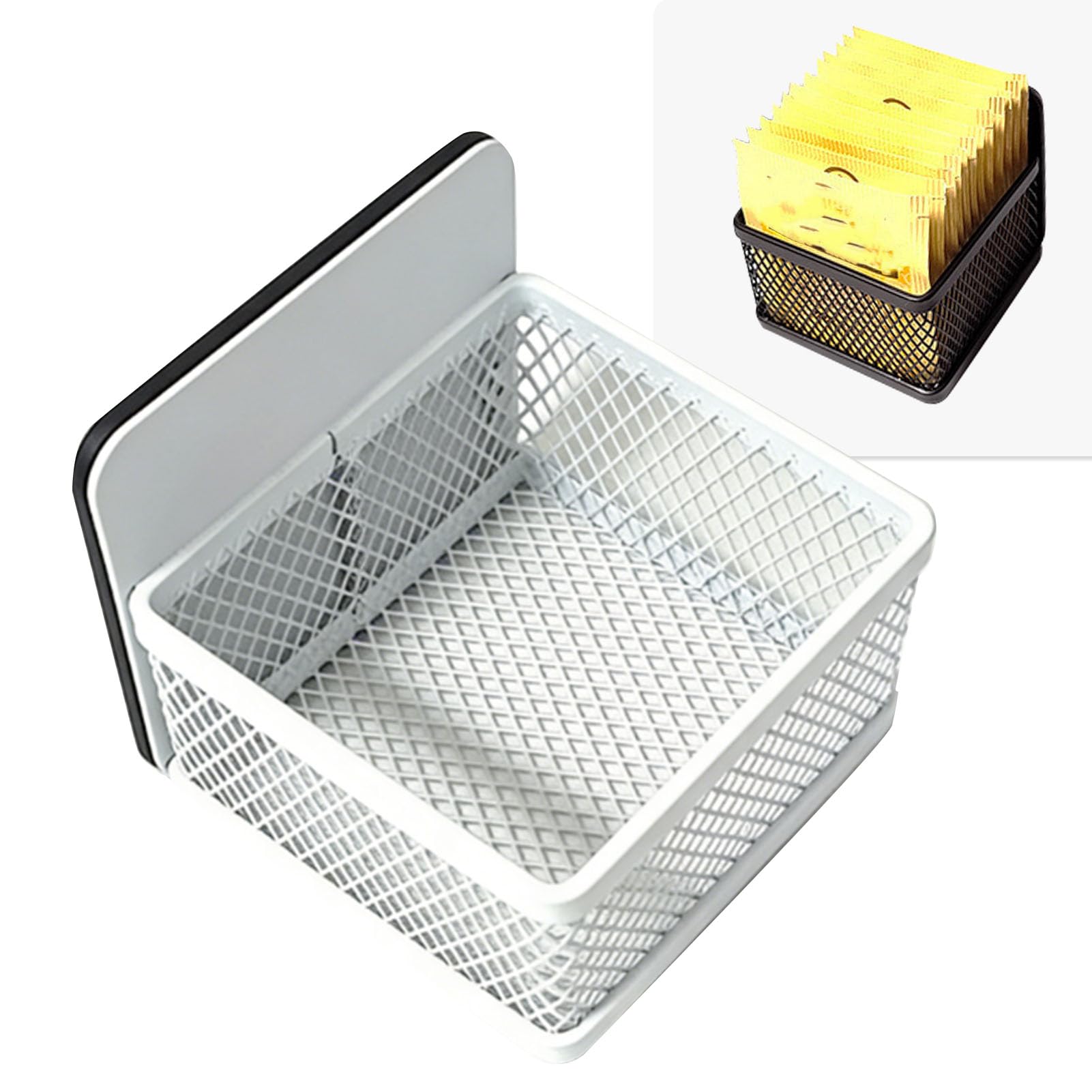 NOENNULL 6 Stück Magnetischer Teebeutel-Organizer, Metall-Teebeutel-Aufbewahrungsbox, -Halter, Organizer, Magnetischer Teepaket- für Kühlschrank, Küchenregal, (6er-Packung Weiß) Küche, Haushalt & Wohnen