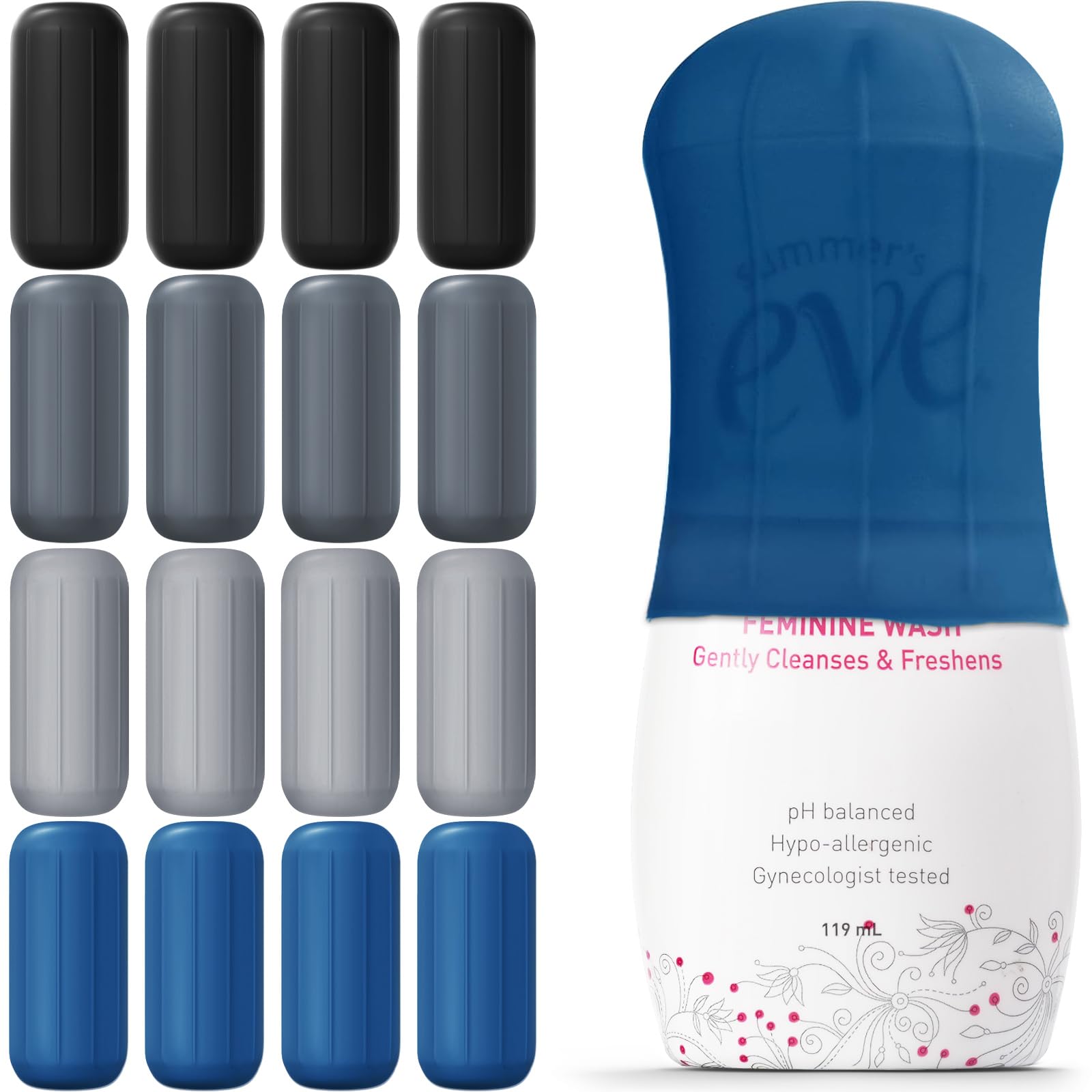 16 Pack Silicone Bottle Cover,Travel Essential for Women Men,Cruise Ship Essentials 2025,Beach Vacation Essentials,Travel Size Toiletries,Airplane