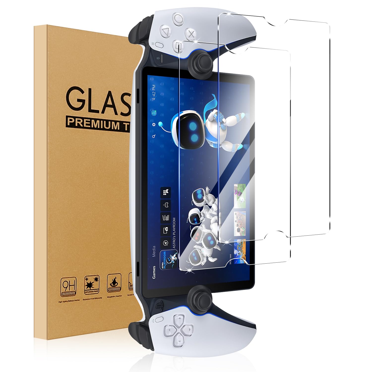 Amazon.co.jp: PlayStation Portal ガラスフィルム 用 Sungale 2枚入り  