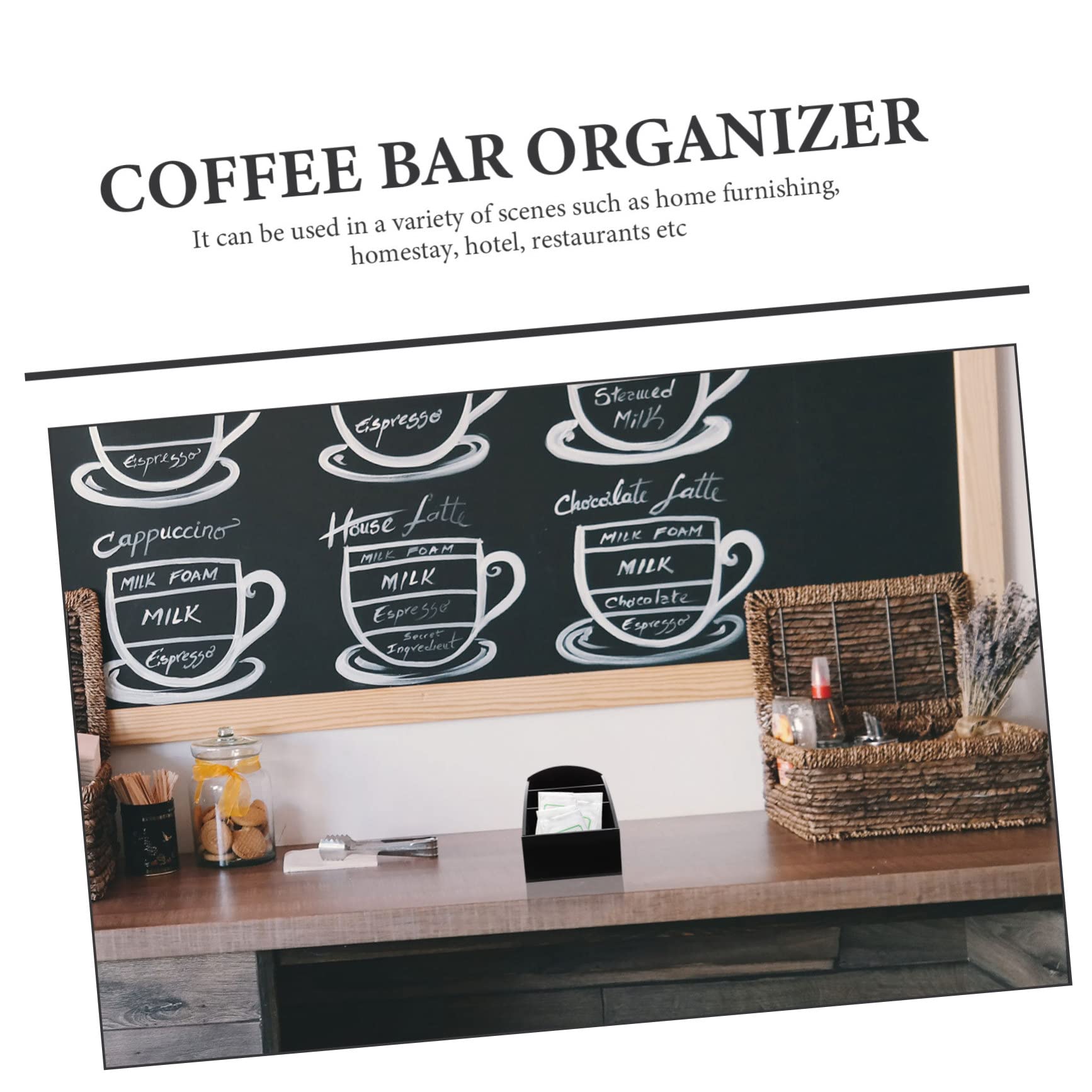 VICASKY 6 Stück Acryl Tee Zuckerbeutel Organizer mit Offenem Fach Multifunktionale Kaffeebar Aufbewahrung für Tee Kaffee Süßigkeiten Tragbarer Behälter für Kleine Snacks und Zubehör