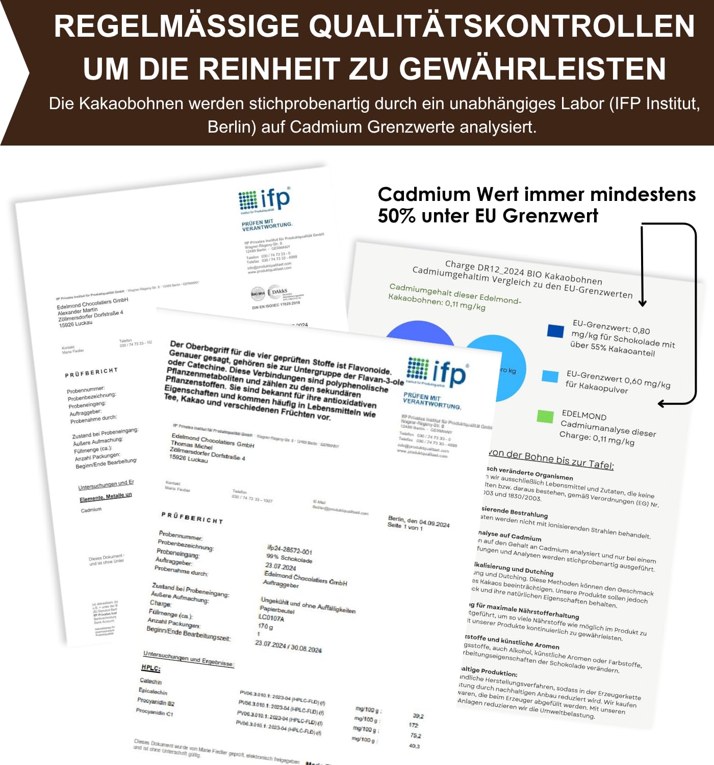 Besondere verschiedene Tafeln Schokolade - 8 Tafeln im Paket - Feinkost Geschenk mit Fair Trade Chocolate & handgemacht - Edelmond hochwertige Schokolade
