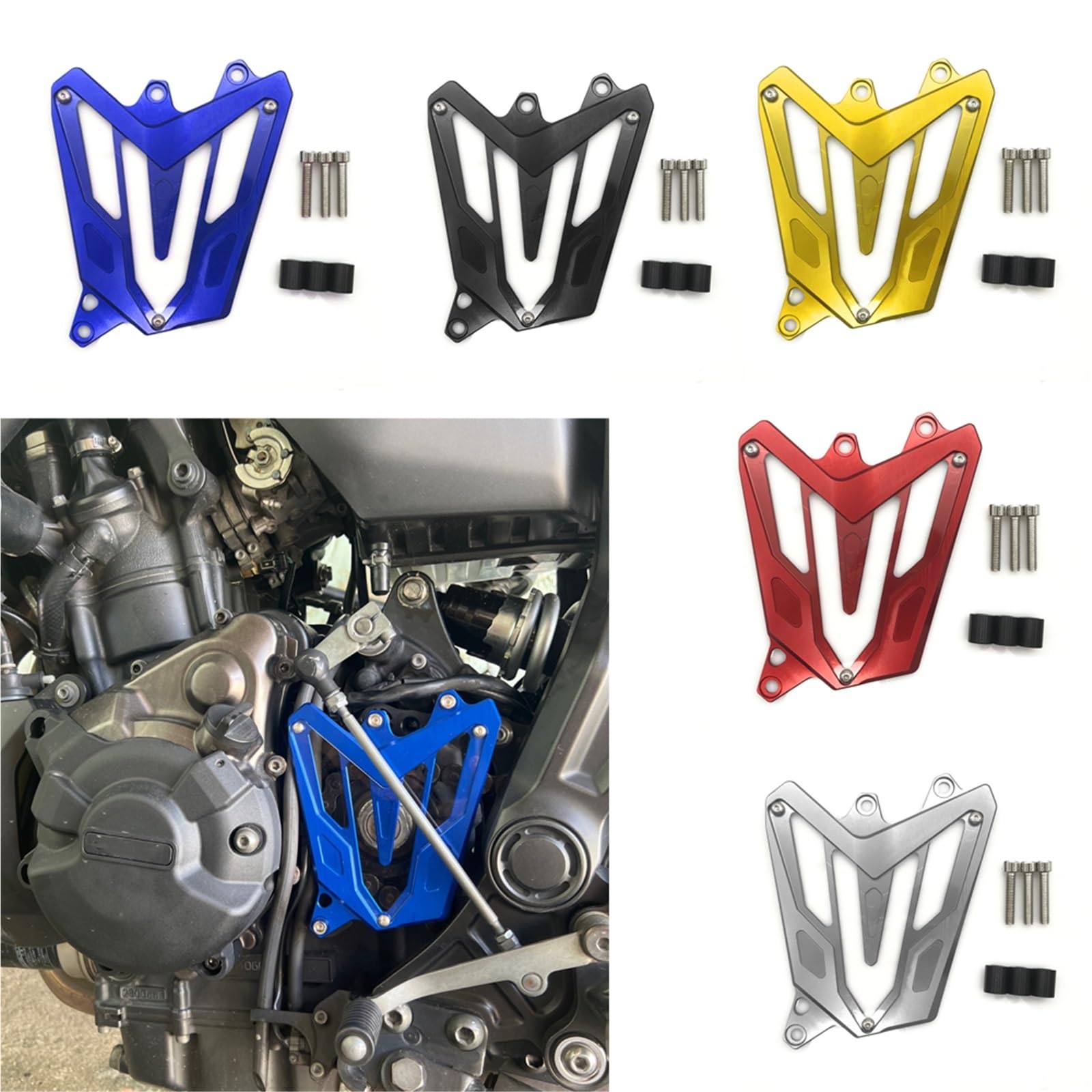 Osłona zębatki silnika Pasuje do Yamaha MT07 FZ07 XSR700 Tracer 2013-2022 Osłona łańcucha zębatki przedniej przekładni