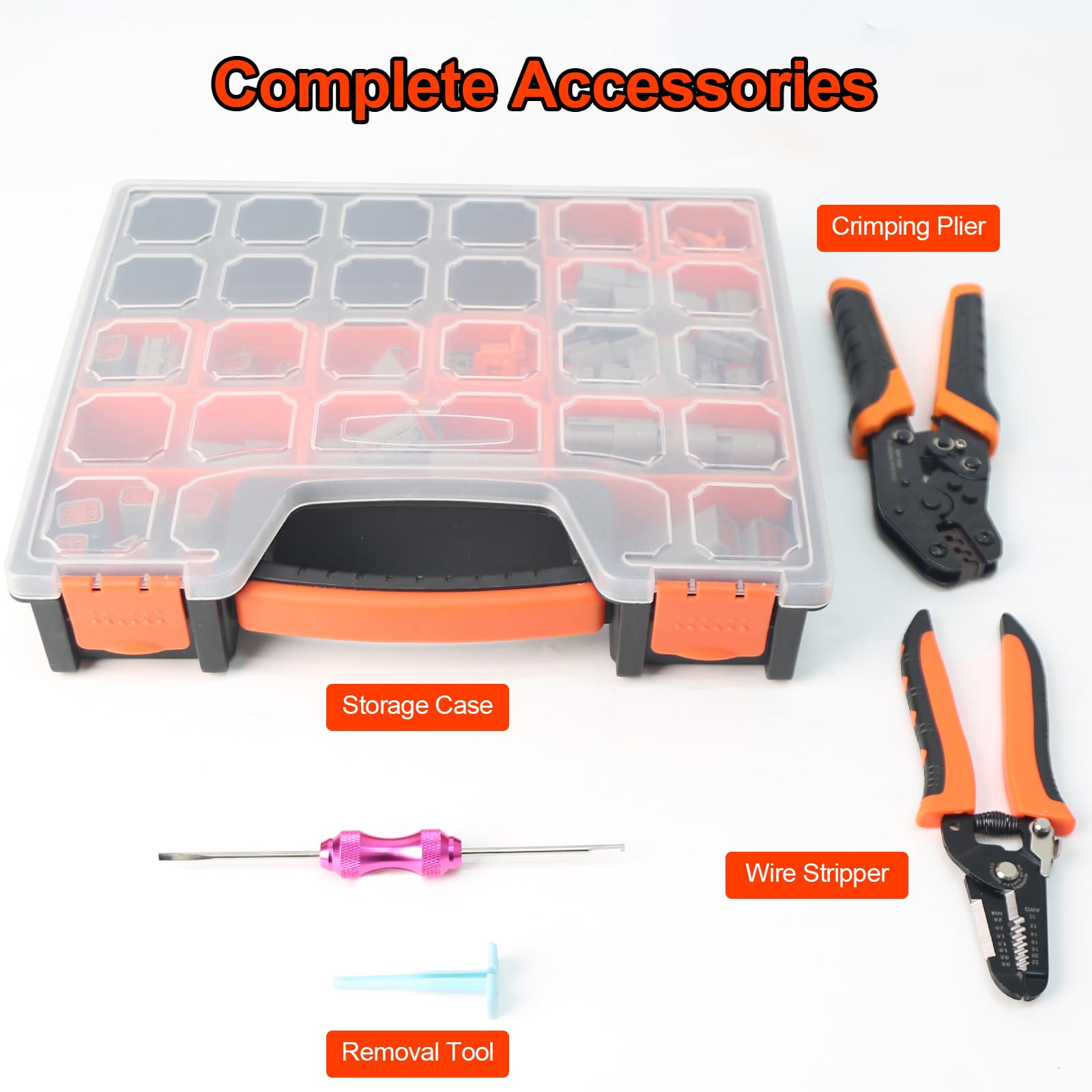 Kit de 924 conectores compatibles con DT Deutsch, juego de conectores eléctricos automotrices, herramienta de extracción de conectores
