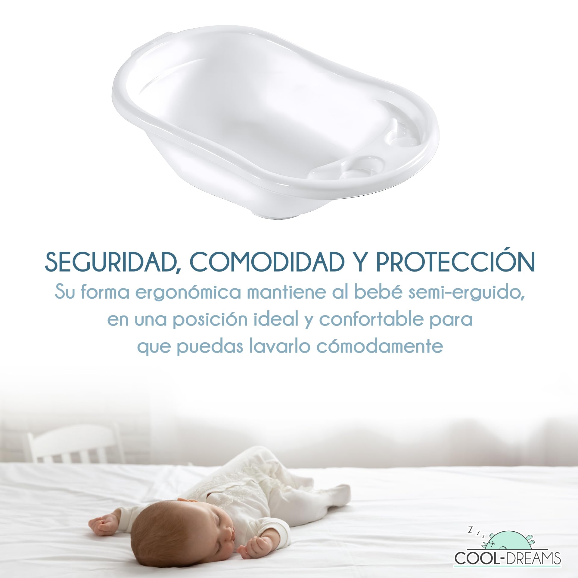 Bañera para bebé recién nacido hamaca ergonómica antideslizante CoolDreams