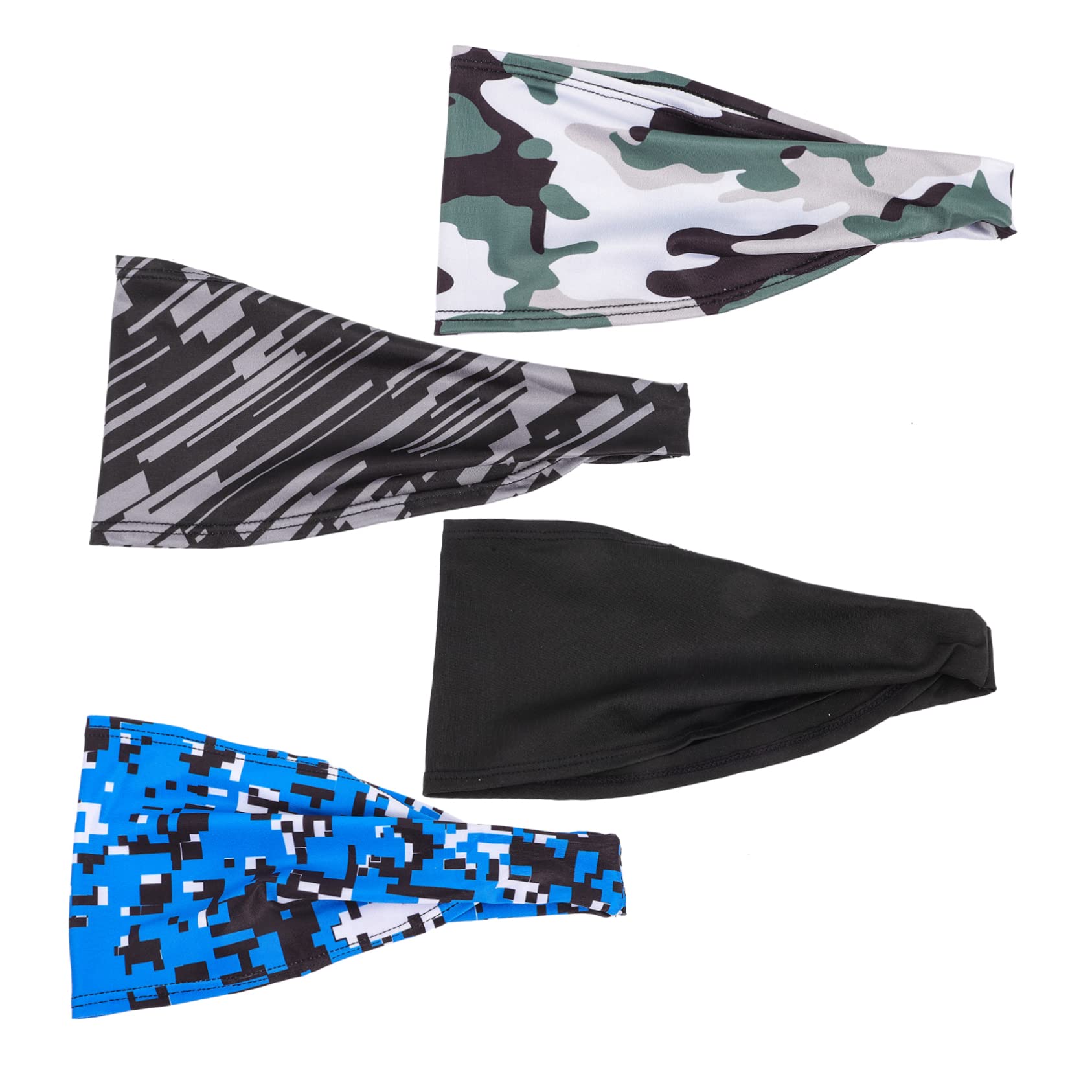 BESPORTBLE 4 Set Fascia Per Il Sudore Bandana Bandane Bande Elastiche Headband Sport Della Fascia Fasce Da Donna Fascia Da Uomo Fasce Per Da Uomo Fasce Elastiche Poliestere 4 Pezzi*4