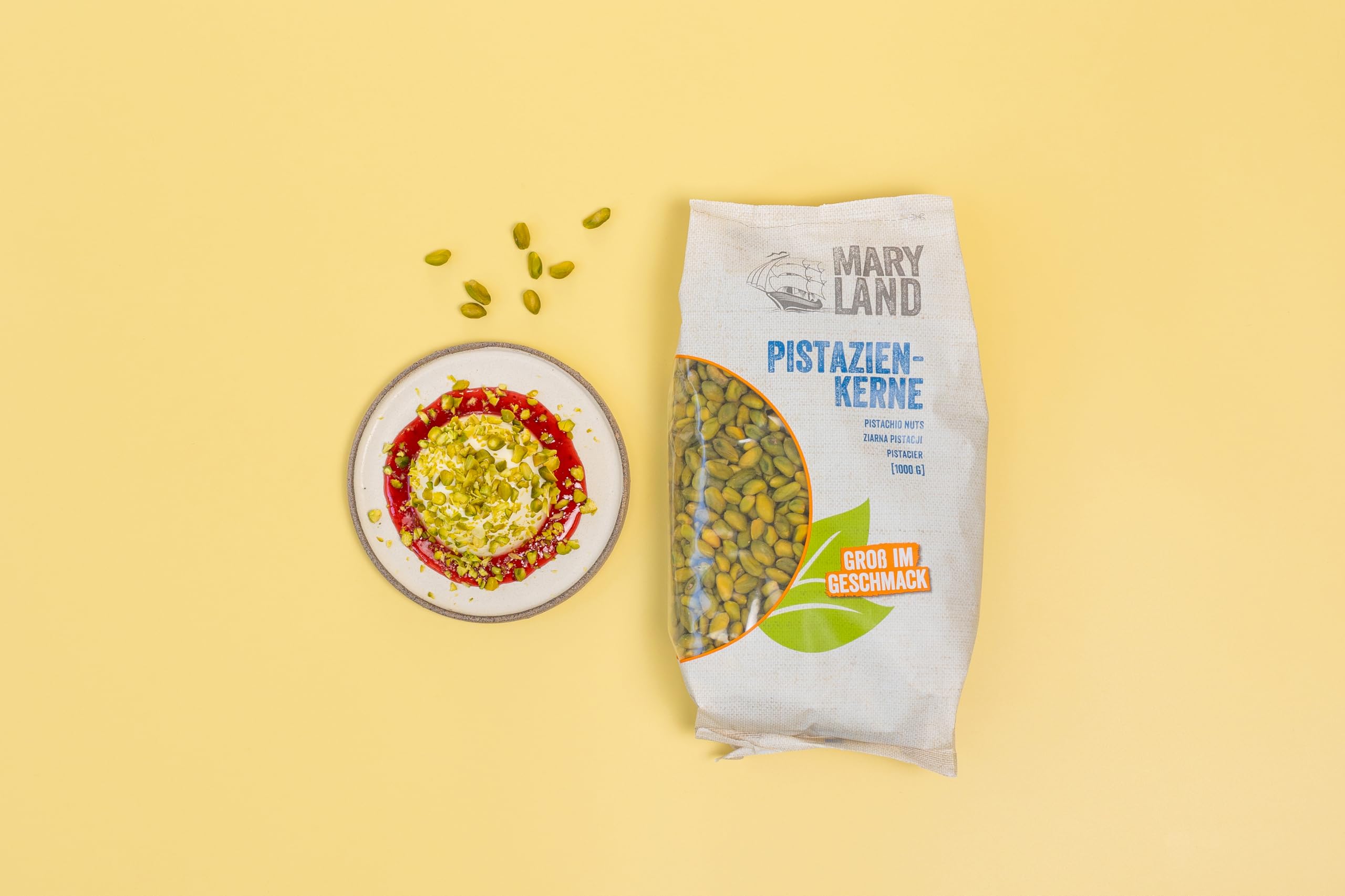 Maryland Pistazienkerne 1000g Vorratspackung 4er Pack – Pistazienkerne naturbelassen, vegan, frei von künstlichen Aromen, ohne Zusatzstoffe – Im Großformat genießen (4 x 1000g)