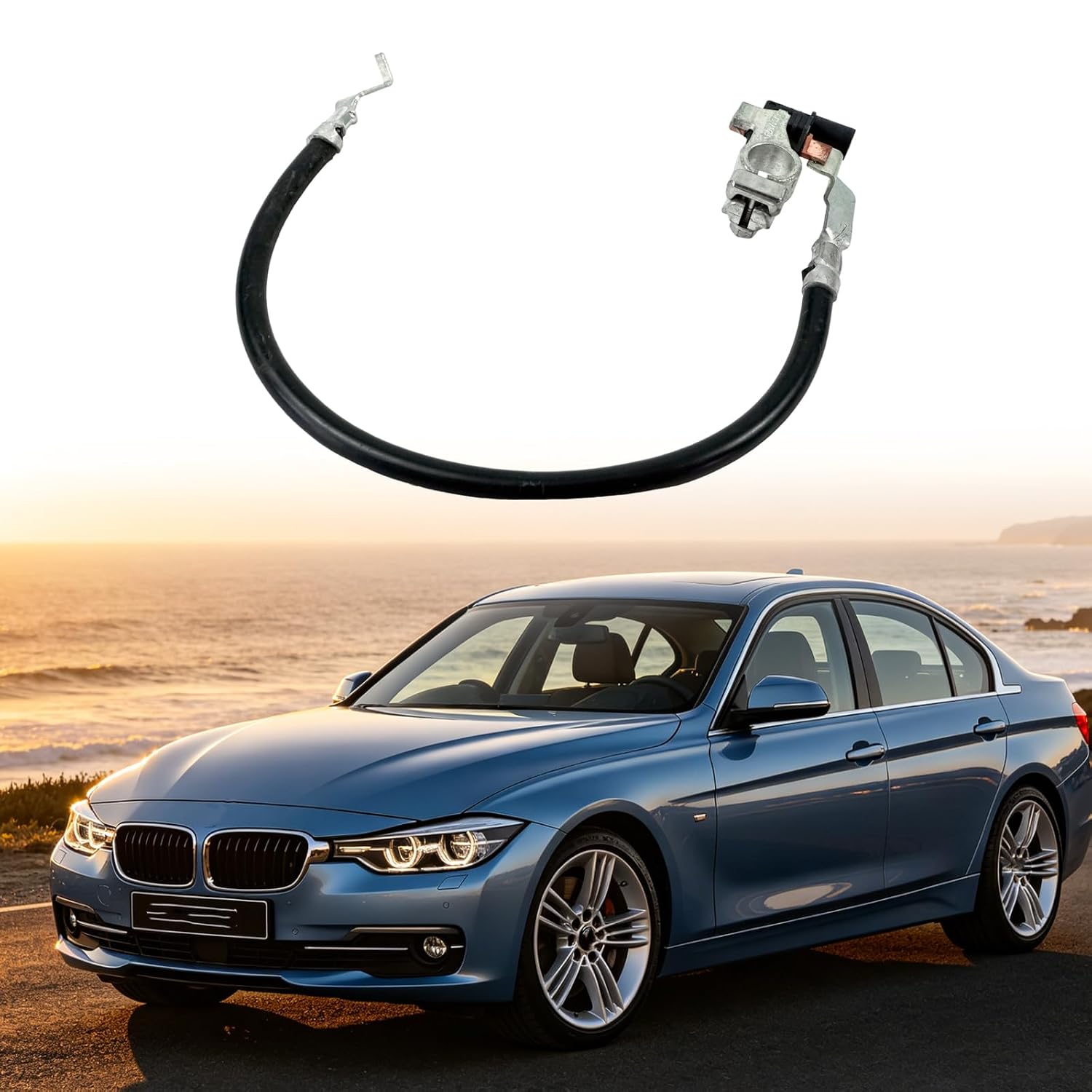 61129134854 Intelligent Battery Sensor IBS Negative Cable Assembly for BMW 328i 335i 2007-2013 328xi 335xi 2007-2008 335d 2009-2011 335is 2011-2013 M3 2008-2013 M5 2006-2010