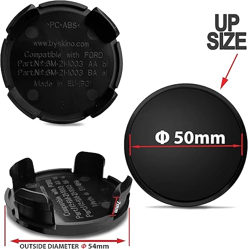 Miniatura 2 de 4 tapacubos centrales, compatibles con Ford Centre Caps para llantas de aleación, 2.126 in, plata, negro y plateado bandera de Estados Unidos CF 11