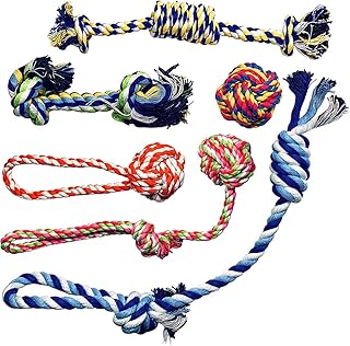 Otterly Pets Small Puppy Dog Rope Toys for Play Chew Teething and Boredom - for Smaller Dogs (6-Pack)