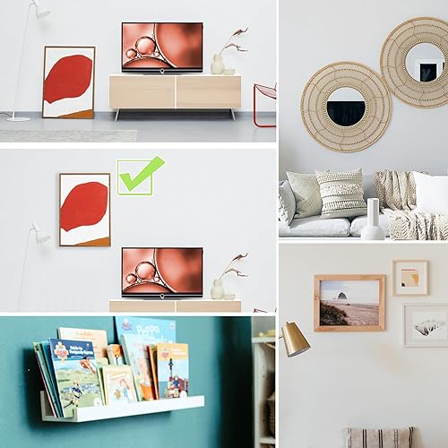 Miniatura 7 de Kit para colgar cuadros, herramienta de fijación de cerradura de imagen y tornillos para colgar cuadros, paquete de 138 unidades de kit para colgar