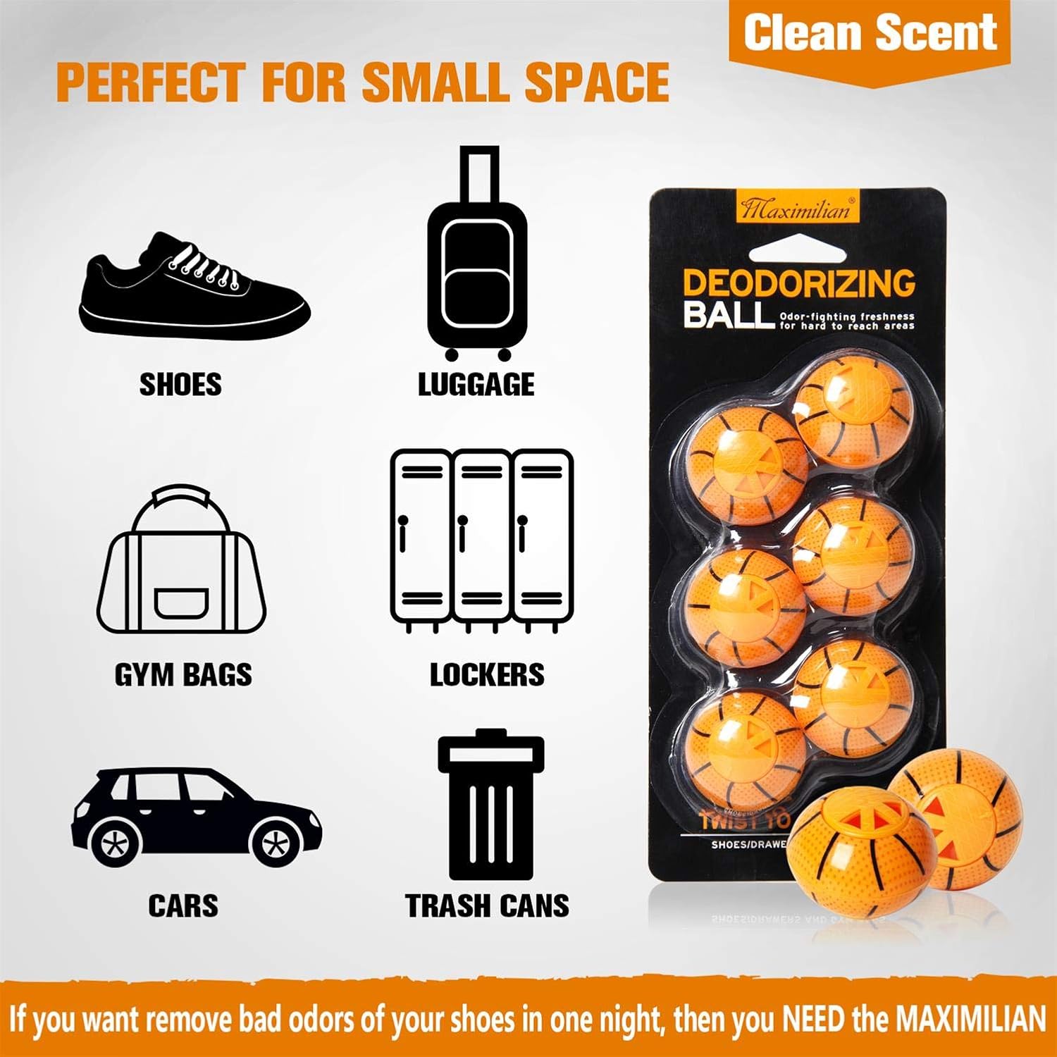 Professional Shoe Deodorizer Balls | Shoe Fresheners Balls | Foot Odor Eliminator | Odor-Fighting Freshener for Neutralizing Odor and Refreshing Sneaker, Wardrobe, Bags, Lockers and Car. Playful Gift : Health & Household