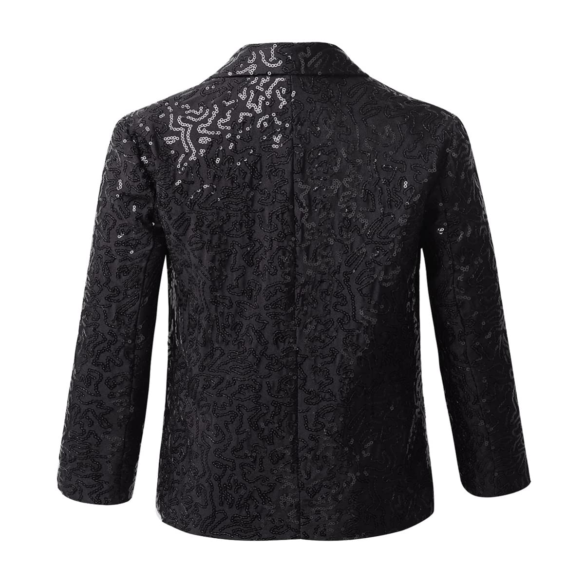 IEFIEL Blazer Enfant Garçons Élégant Costumes d'honneur Mariage Banquet Veste Smoking Gentilhomme Manteau Vestons à Paillettes 5-16 Ans