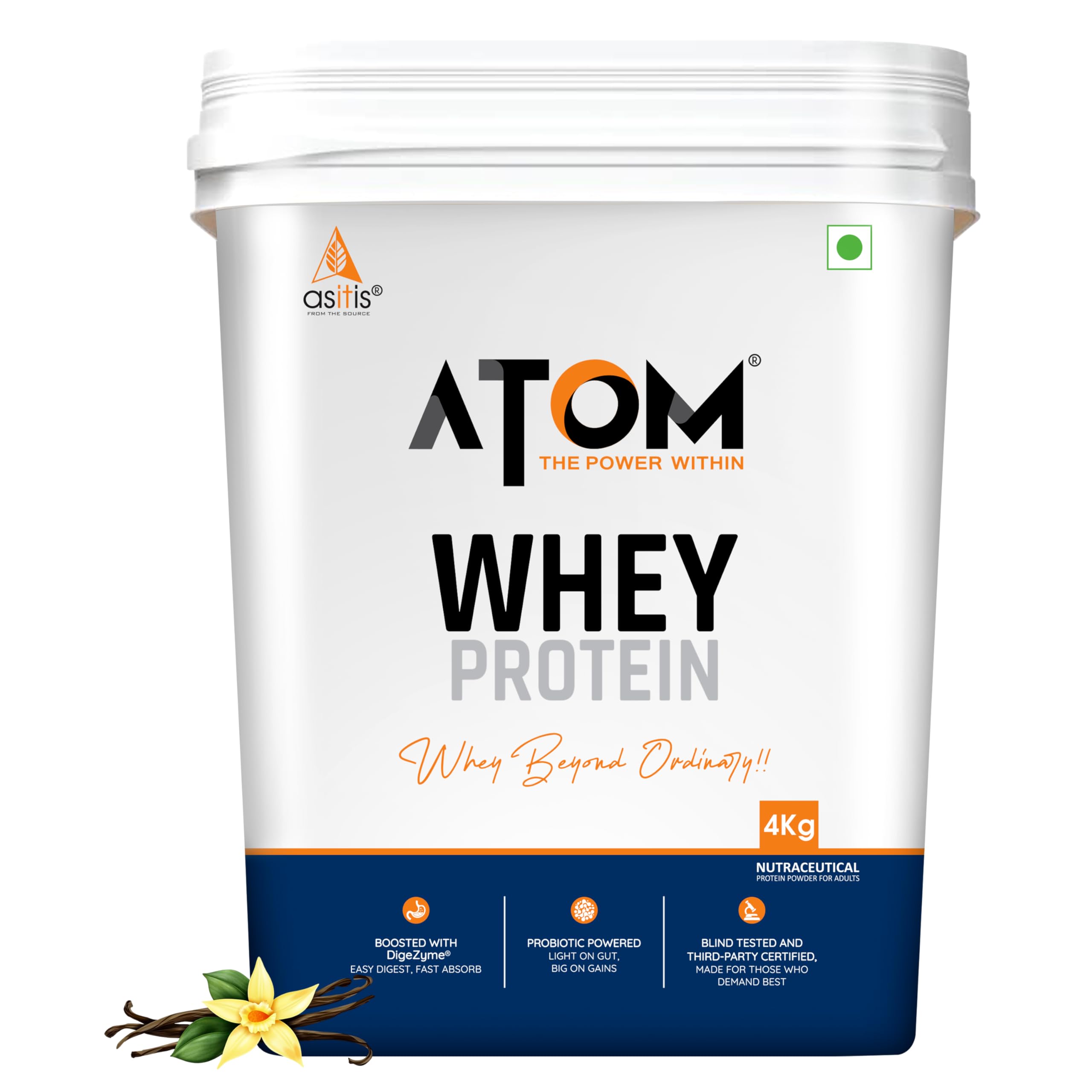 AS-IT-IS ATOM Raw Whey Protein 1kg with Enzymes | 28.5g Protein | USA Labdoor certified | 6.4g BCAA — Amazon image 18