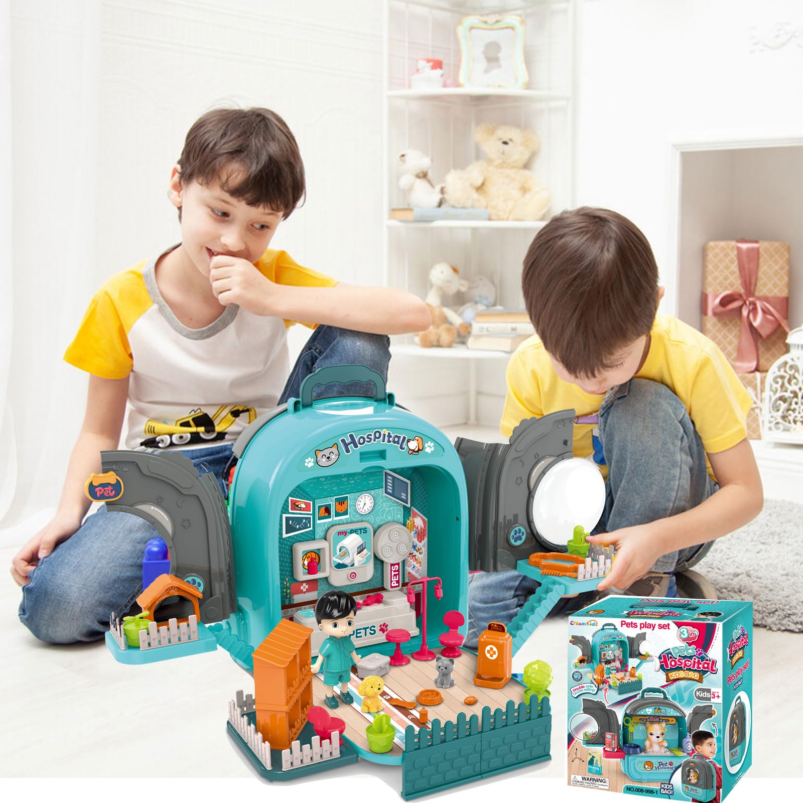 Ialtsidws - Juego Organizador 3 En 1 Con Diseño De Animales, Mochila