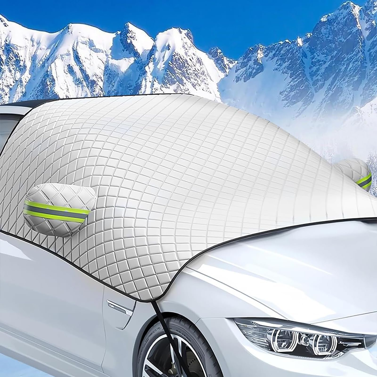 Frontscheibenabdeckung Auto Winte Für Toyota Land Cruiser 200 LC200, Scheibenabdeckung Magnet Windschutzscheibenabdeckung Frostschutz Sonnenschutz für Gegen Schnee EIS Frost UV,A/Green