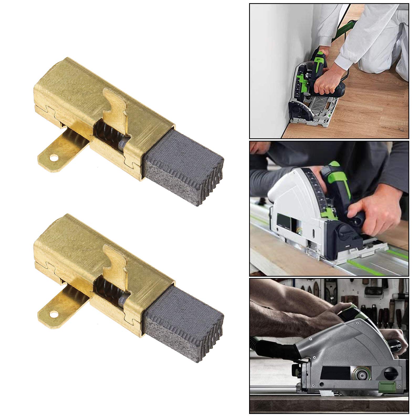 Kraftfeld N-6186 Spazzole A Carbone Per Motore Festool - Ricambio Per Seghe Circolari AT 55, ATF 55, AP 55, AP 65 Carboni Motore Sega Festool