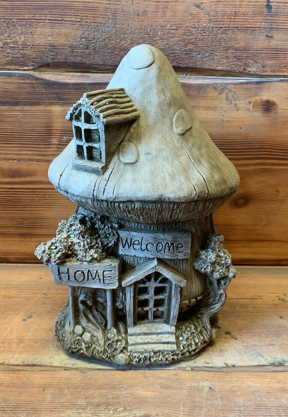 J And L Stone Ornaments Stone Garden Mushroom Fairy Leaf House Ornament Gift