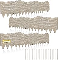 Apaspoil 21FT Flexible Garden Edging Kit with 20 Stakes - Marble Texture Plastic Border for Lawn, Flower Beds & Pathways