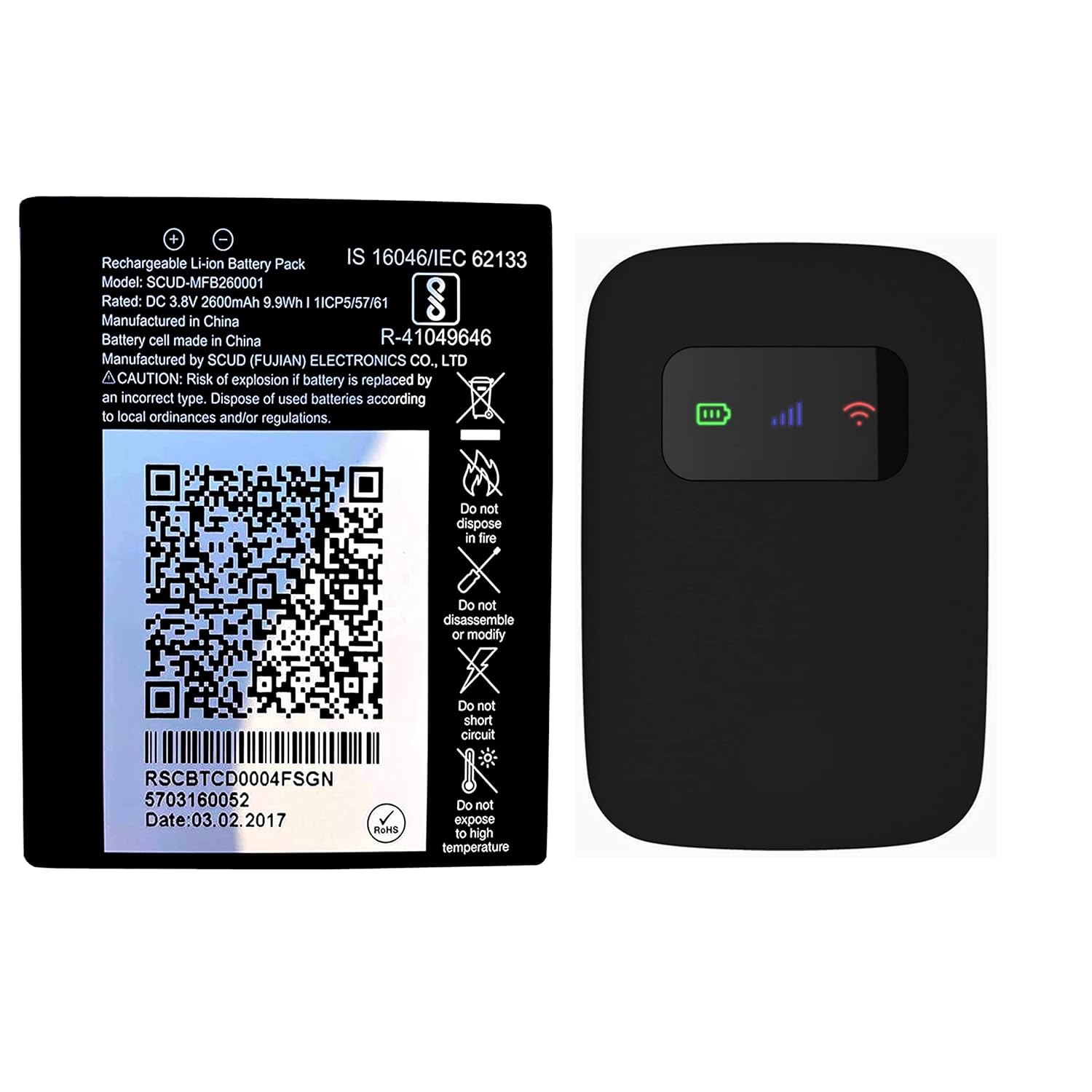 Battery Compatible for Reliance JIO 4g Router JioFI 3 JMR540 JMR541