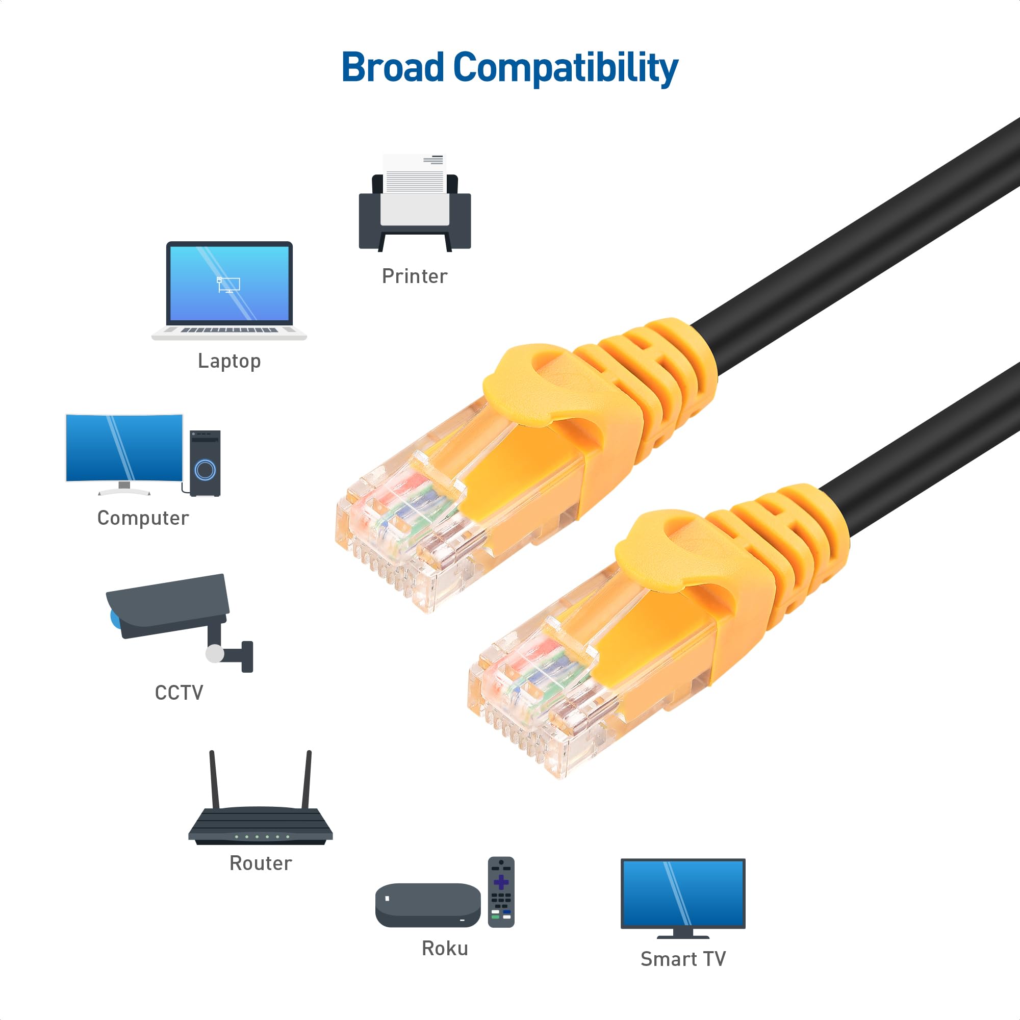 Cable Matters Cavo patch Ethernet Cat 6A UTP 24 AWG, nero, 30,5 m