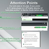 Vista 3 de Placa de construcción de doble cara negra PEI para Bambu Lab X1/X1C/X1E/P1P/P1S/P2S/A1, lámina de acero para muelles flexible para plataforma