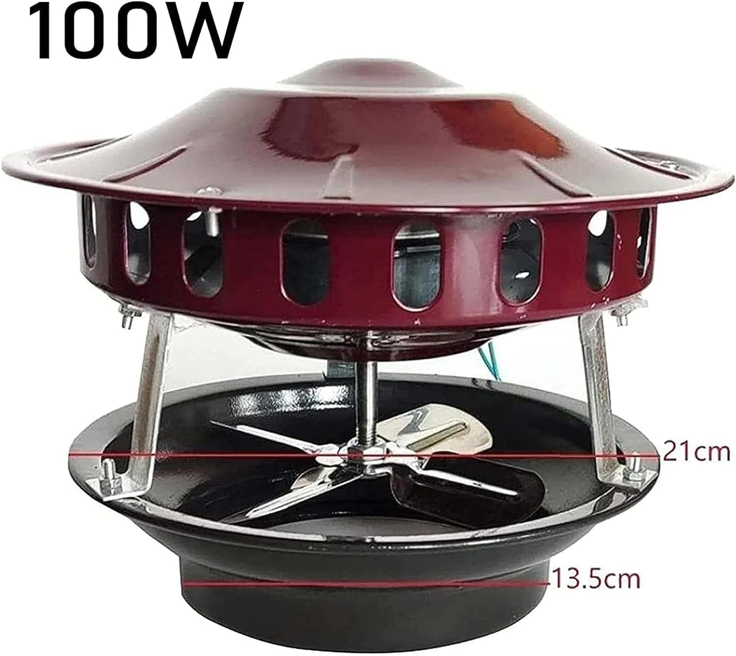 Chimney Fan 100W Chimney Smoke Evacuator, Fireplace Exhaust Fan Flue Fan Chimney Draft Inducer Chimney Exhaust Fan for Fireplace,A