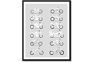 Best of Honda Motorbikes History Handmade Poster Print