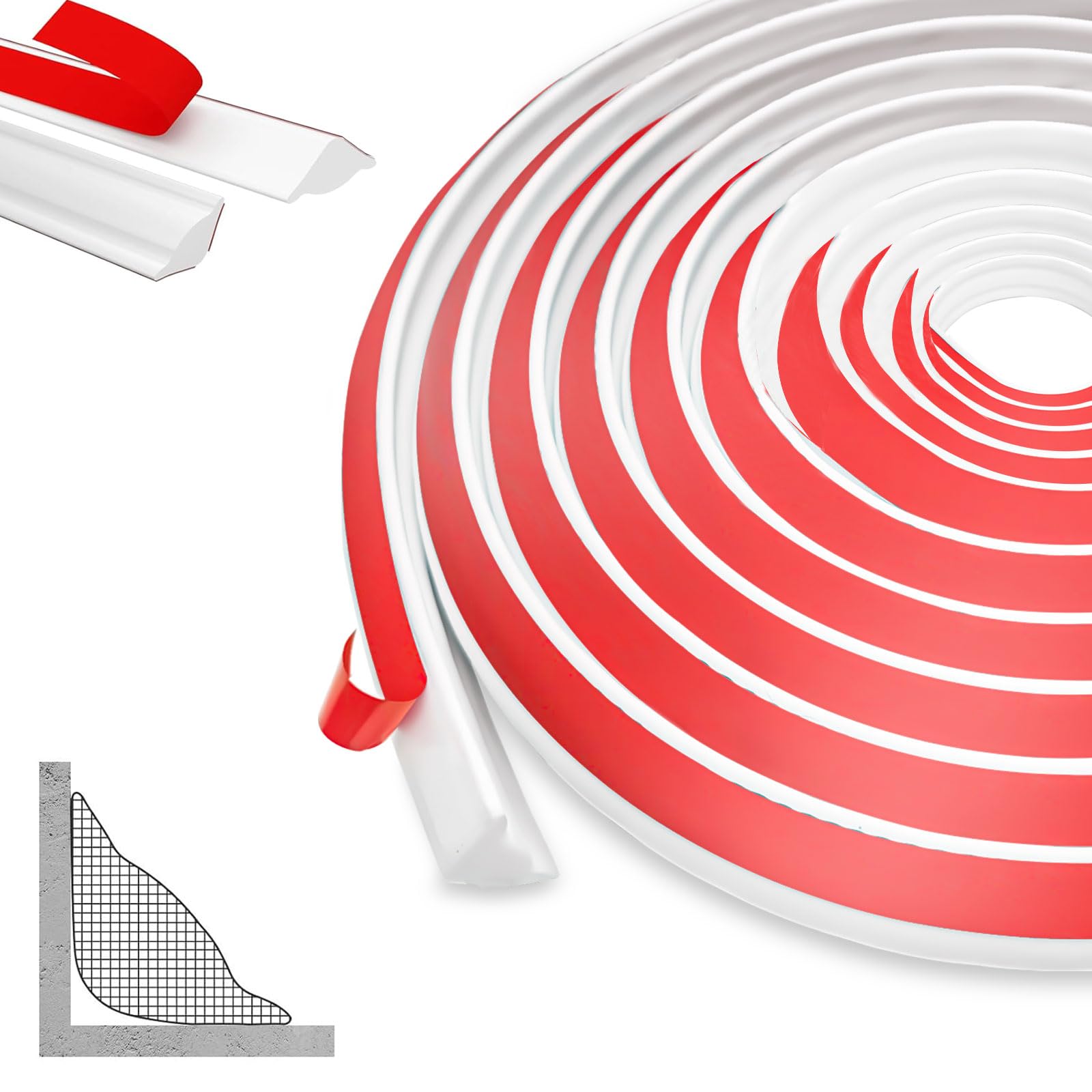 Moulures décoratives autocollantes 6 m pour rénover sans outils ni poussière