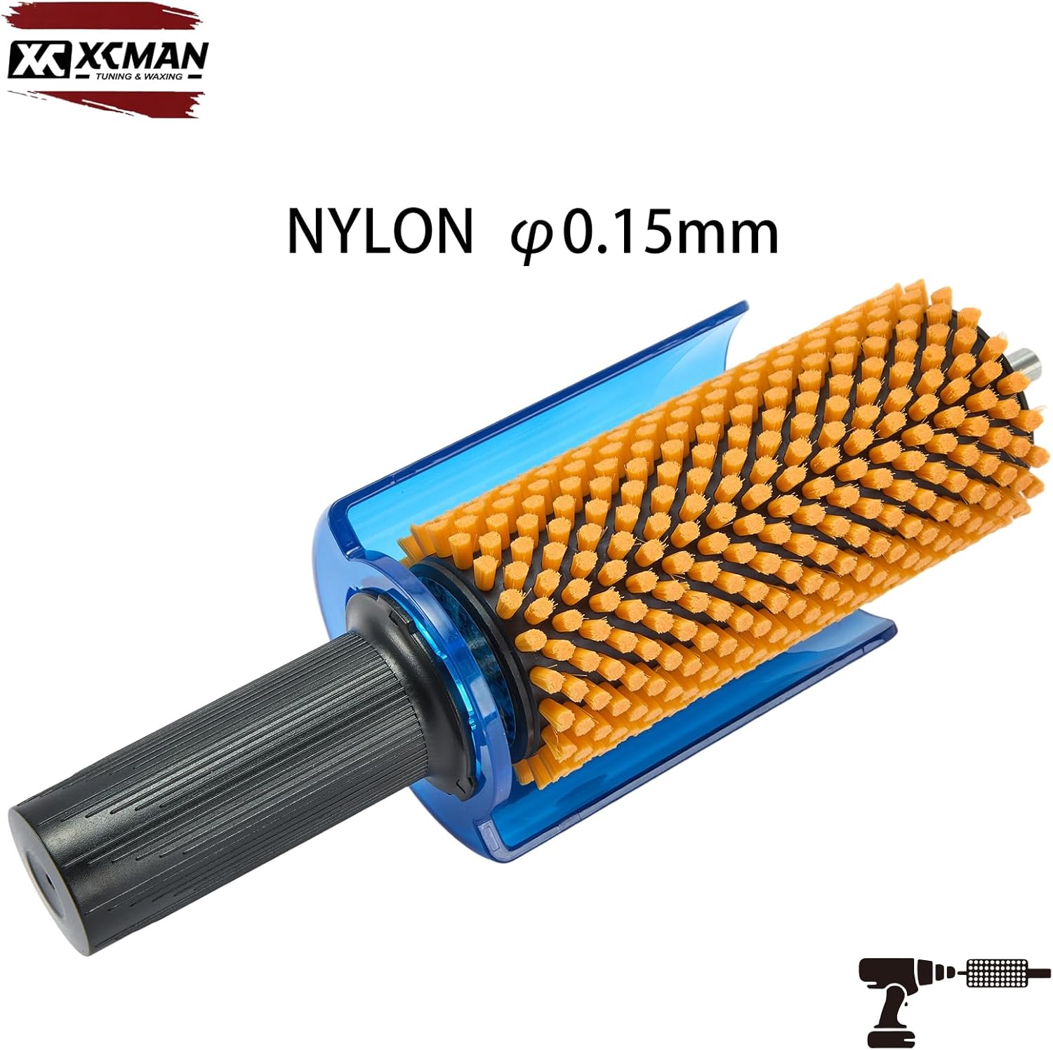 XCMAN 150mm Ski Roto Brush Kit Roto Brush Handle Axle with All 3 Brushes:Nylon, Horsehair,Brass - Image 5