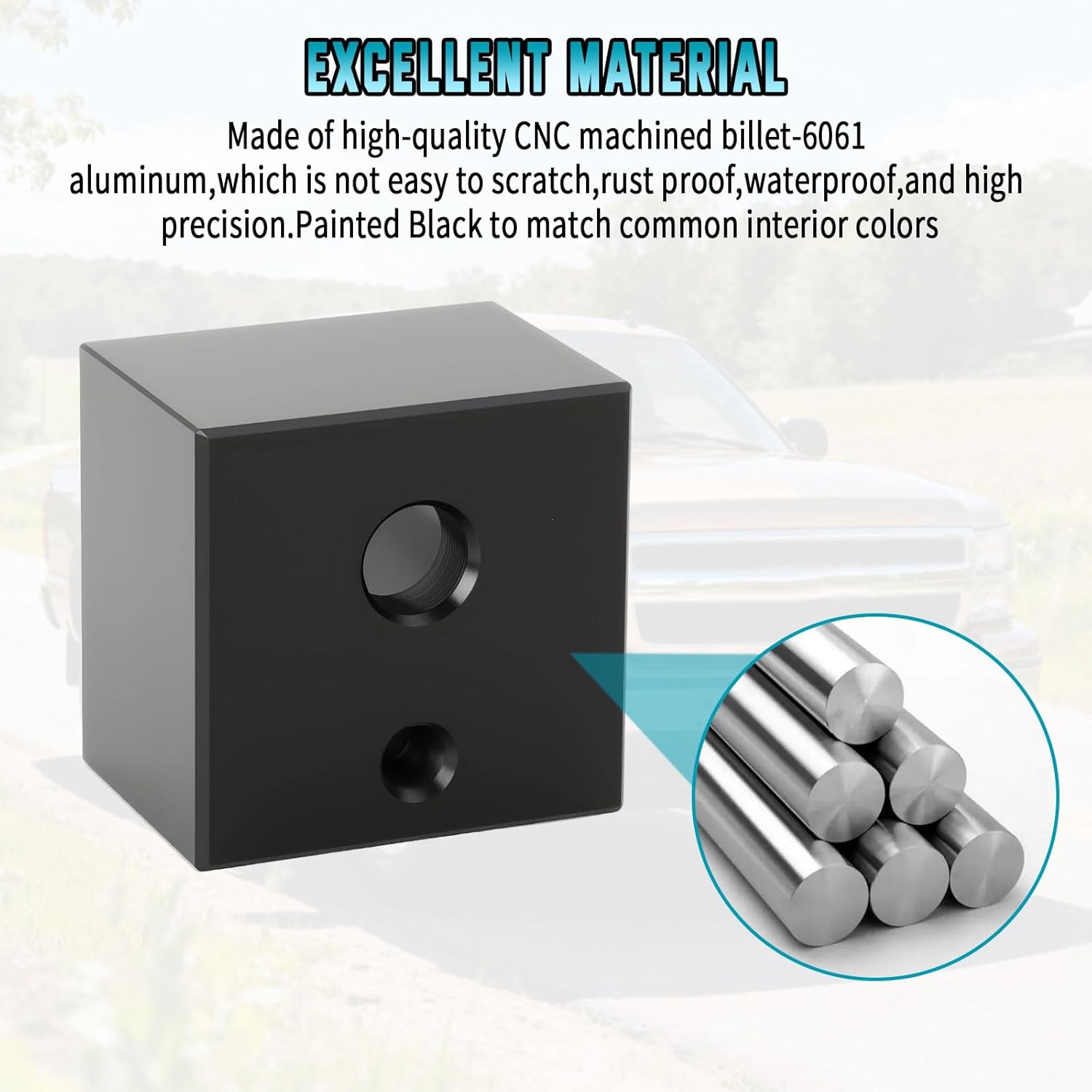 Alpha Rider 1.5" Seat Lift Spacer Kit for 1999-2013 Chevy Silverado GMC Sierra 1500 2500 3500 Billet Aluminum Black 4pcs