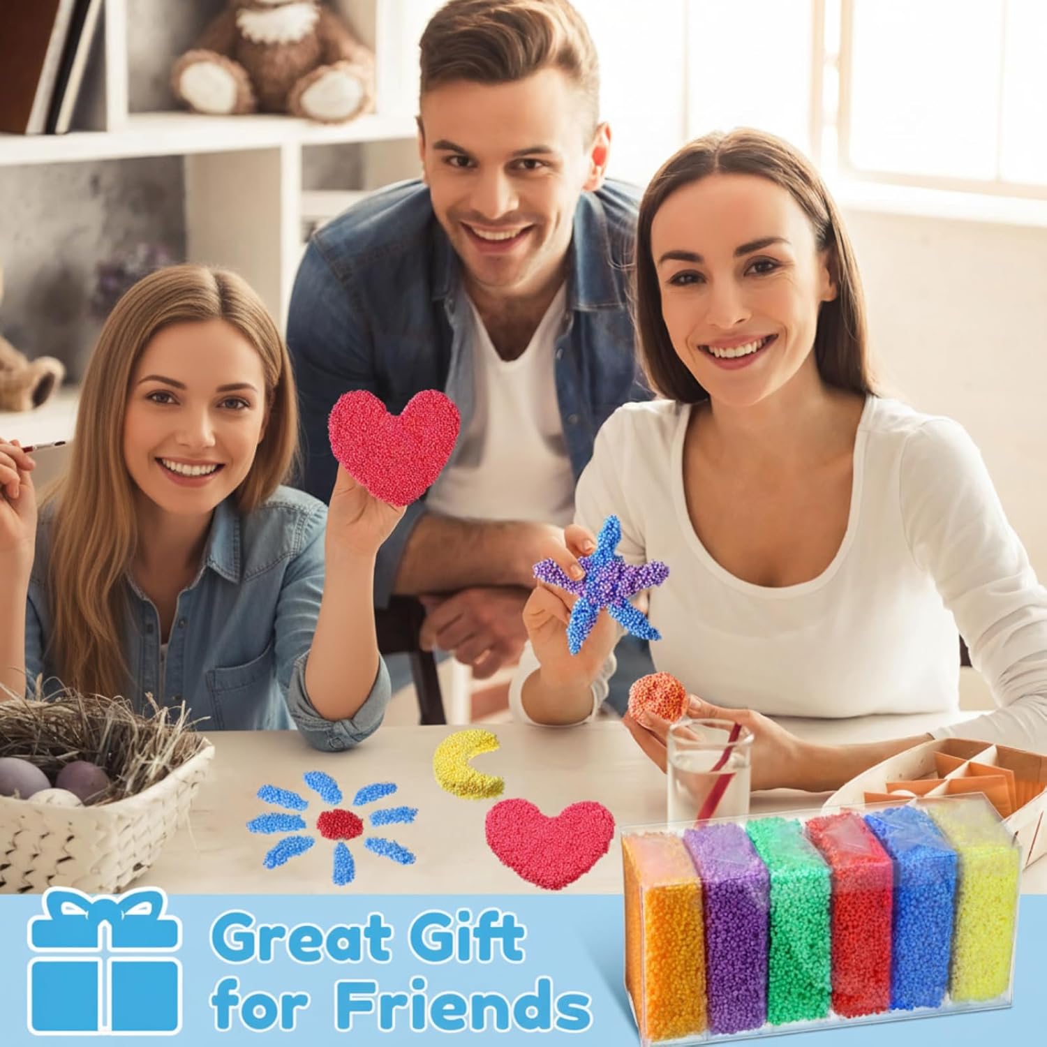 Shappy 24ブロックモデリングフォーム粘土フォームビーズ教育創造力を育むDIYアートクラフト、6色