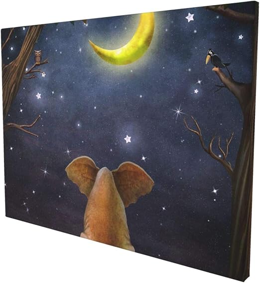 Amazon Co Jp 孤独な象 アートパネル ポスター 絵画 インテリア 壁絵 装飾画 壁飾り 壁掛け 部屋飾り 30cm 40cm 木枠セット ホーム キッチン