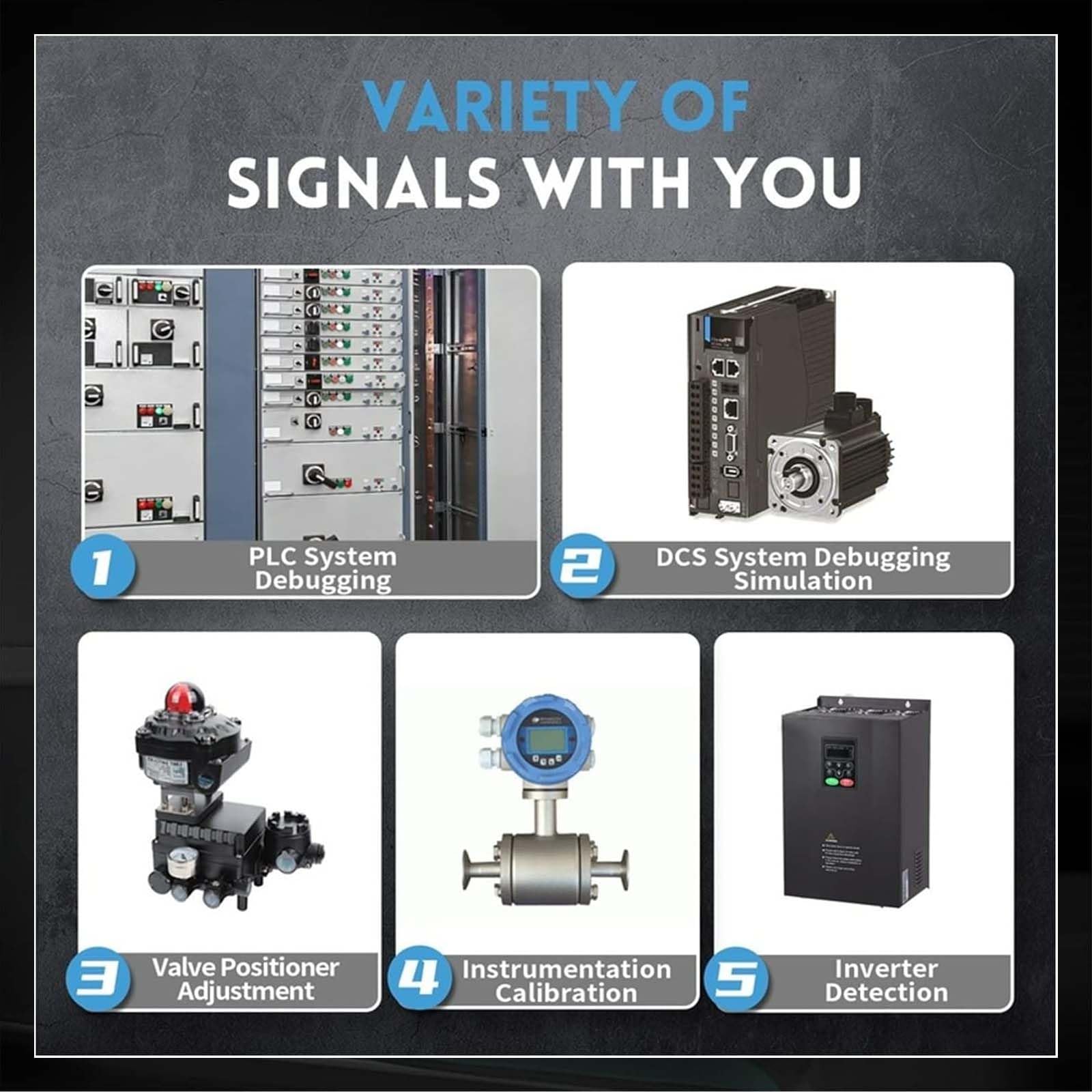 SG-003A 4-20mA 0-24V Generador de Señal 2.4"Voltaje de Corriente Ajustable Simulador Analógico Fuentes Transmisor Calibrador para Pruebas de PLC Curva en Tiempo Real Recargable
