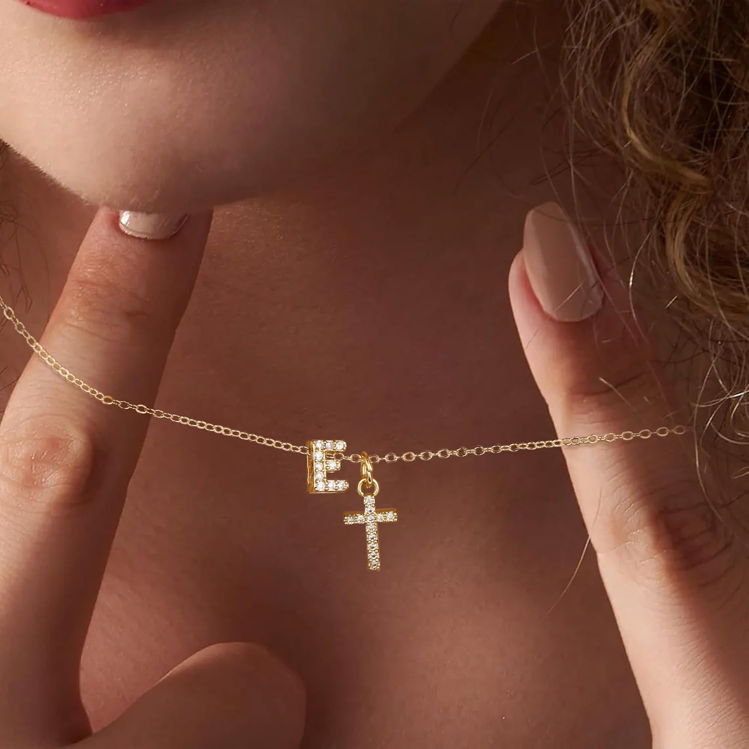 Cross Necklace for Women - 14K Gold Plated Cubic Zirconia Cross Pendant Necklace Faith Necklaces Baptism/christian Gifts - Image 3
