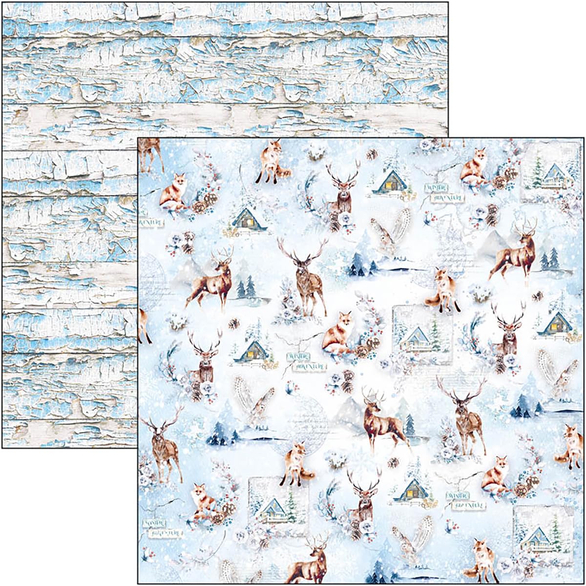 Ciao Bella Winter Journey 12x12 Patterns Pad - 8 Sheets, 190gsm Paper, 12 x 12 inches, white - Image 3