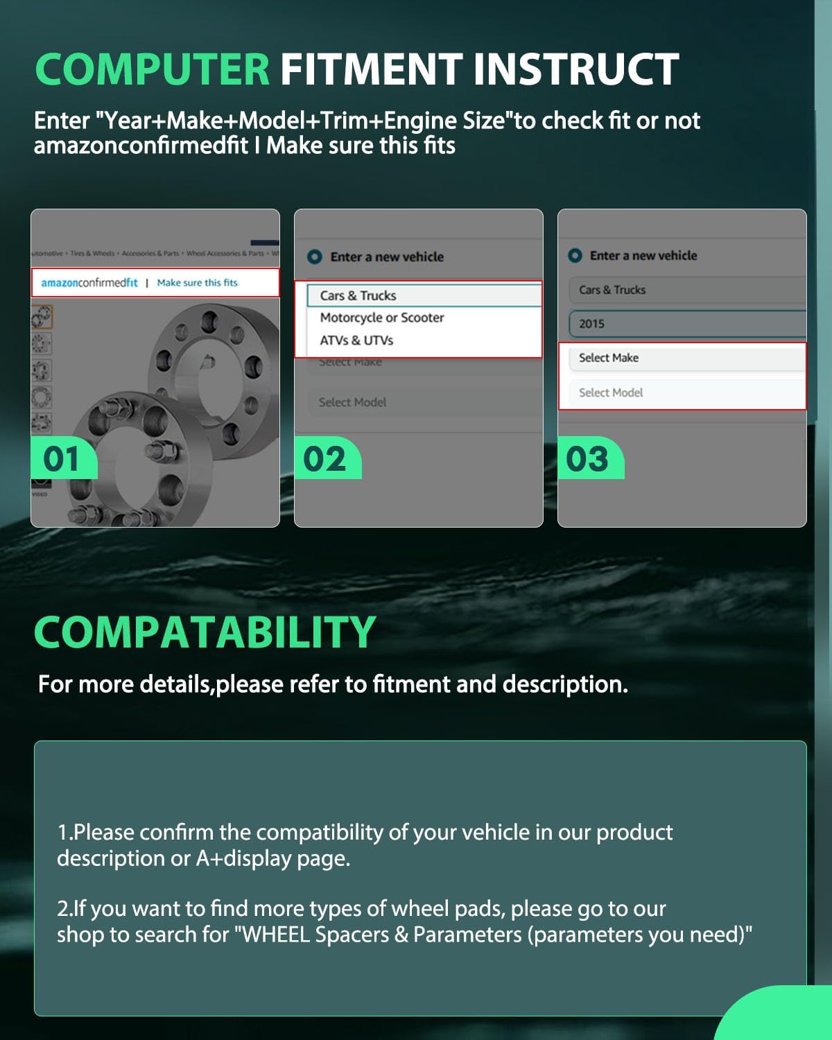 SCITOO 2Pcs Wheel Spacers 2 inch 5x115 Bore 71.5mm Studs 14x1.5 5 Lug Wheel Spacers Adapters Fit for for Chrysler 300 for Dodge Charger for Dodge Challenger Magnum - Image 7