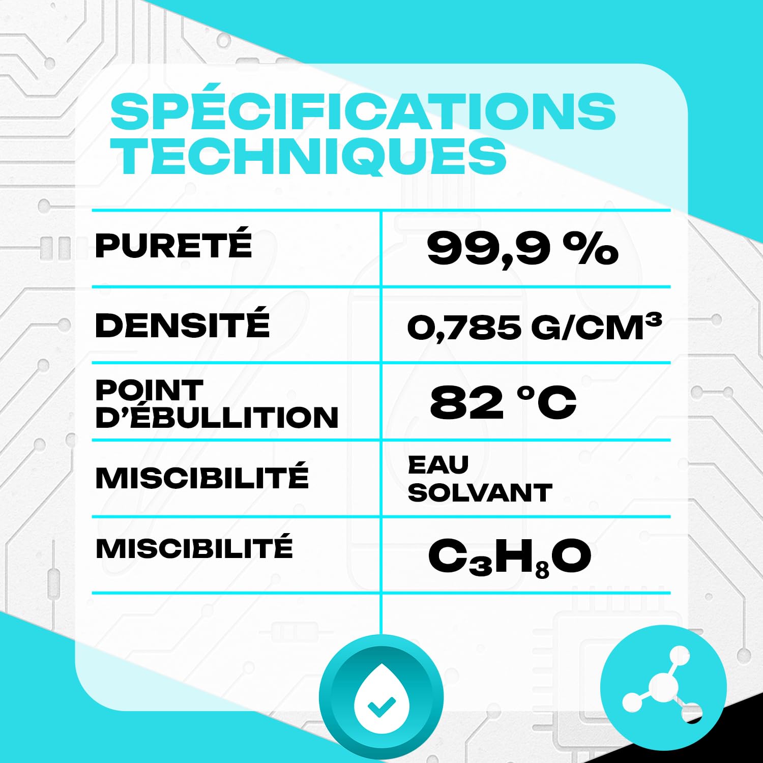 GiDeli Isopropanol 99,9 % 5 l – Nettoyant à haute teneur en alcool isopropylique – Alcool nettoyant pour électronique, accessoires d'imprimante 3D, verre, écrans et lentilles
