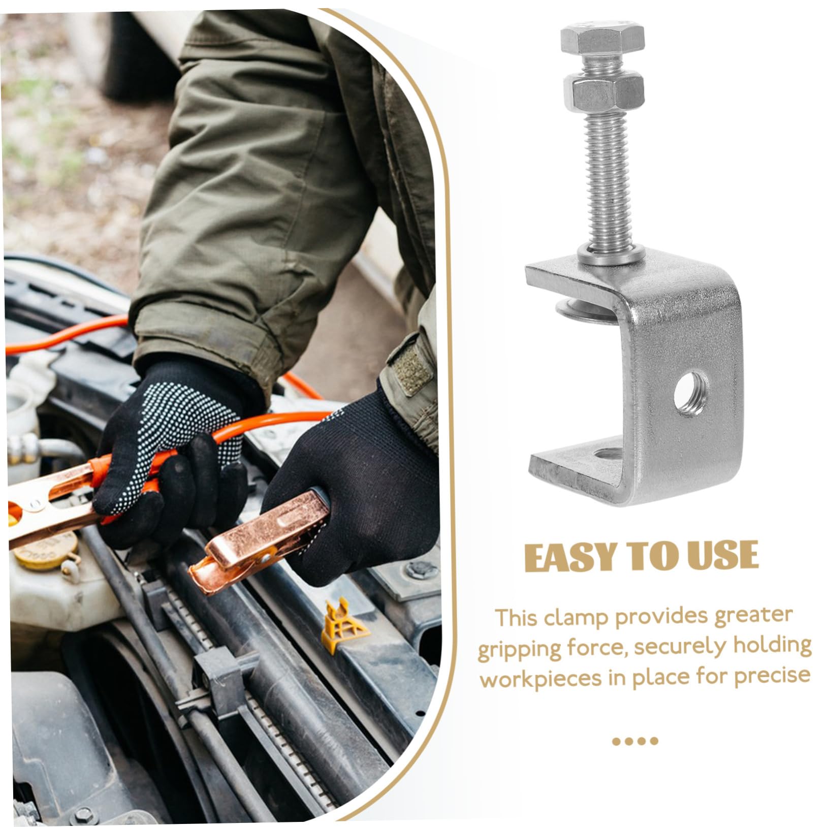 MUCKLILY Woodworking C-clamp Stainless Steel c Clamp 30mm Opening for Woodworking